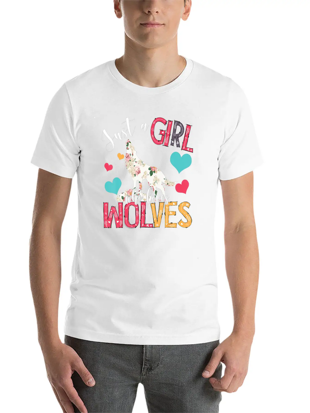 Just A Girl Who Loves Wolves Funny Wolf Wild A Essential Cotton Tee For Daily Outfits – Unisex Style
