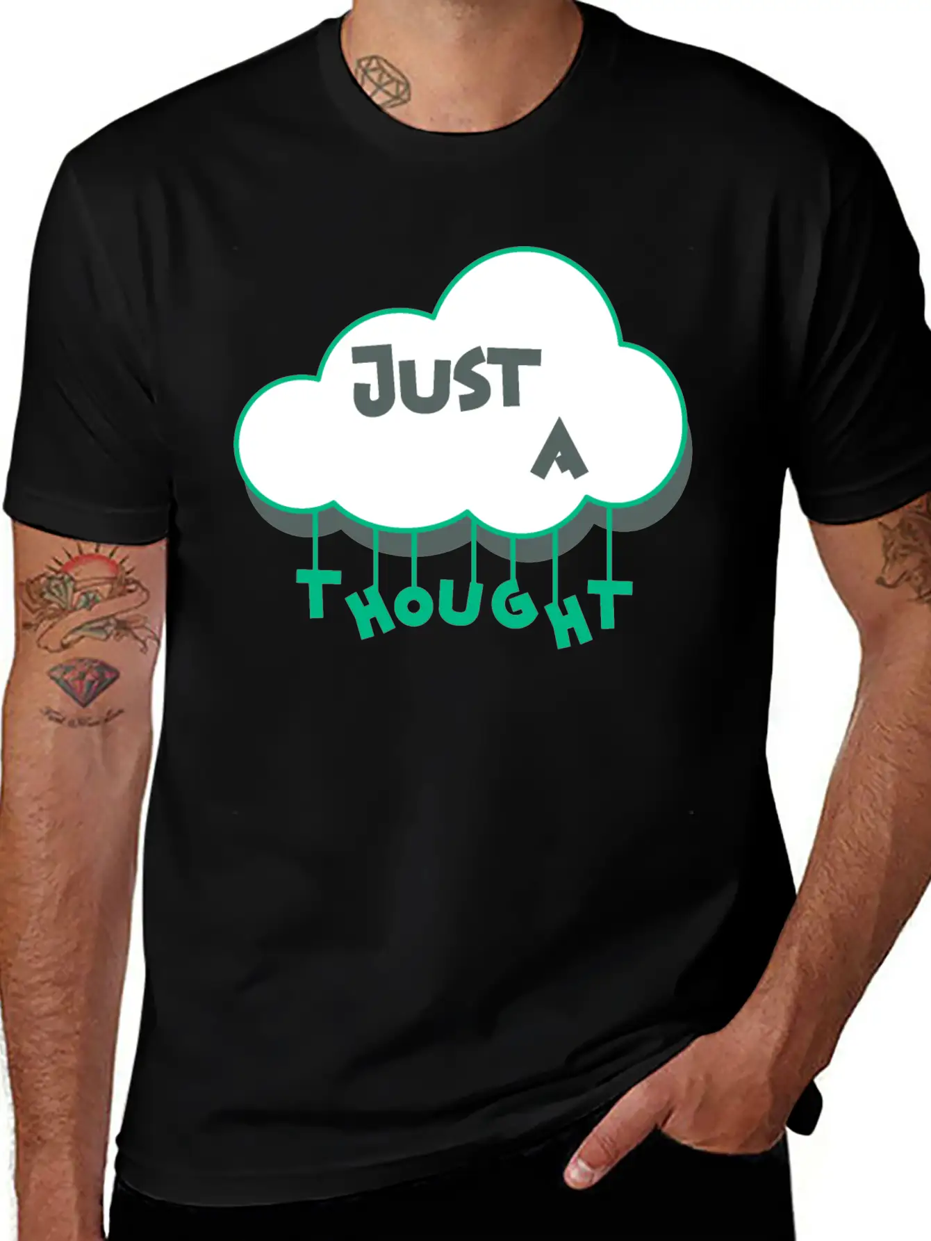 Just A Thought Breathable Soft Cotton T-Shirt – Timeless Casual Look