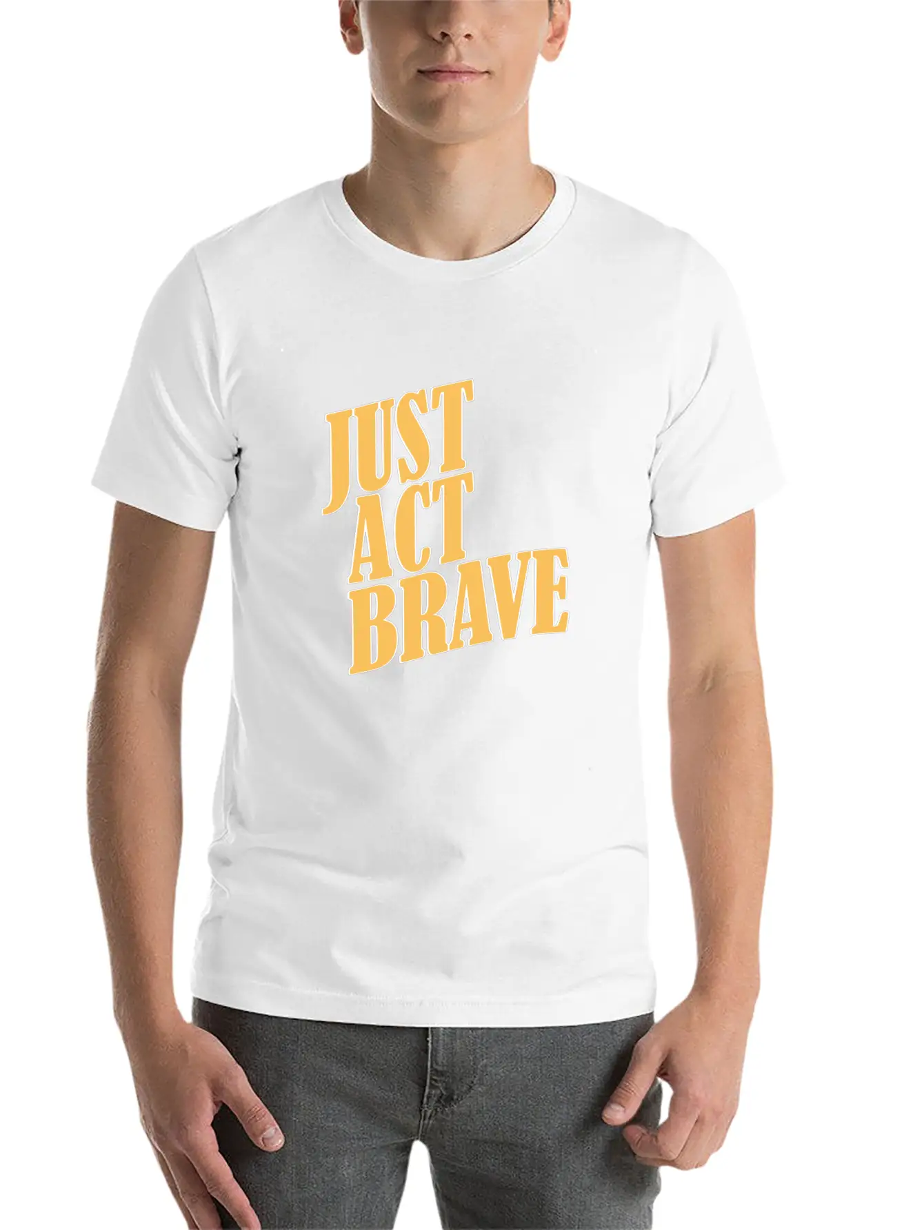 JUST ACT BRAVE Breathable Soft Cotton T-Shirt – Timeless Casual Look