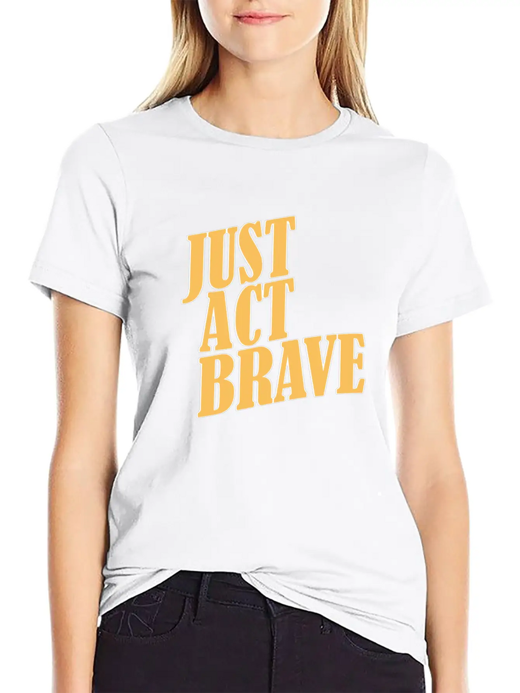 JUST ACT BRAVE Breathable Soft Cotton T-Shirt – Timeless Casual Look