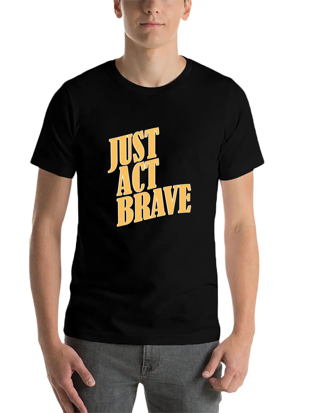 JUST ACT BRAVE Breathable Soft Cotton T-Shirt – Timeless Casual Look