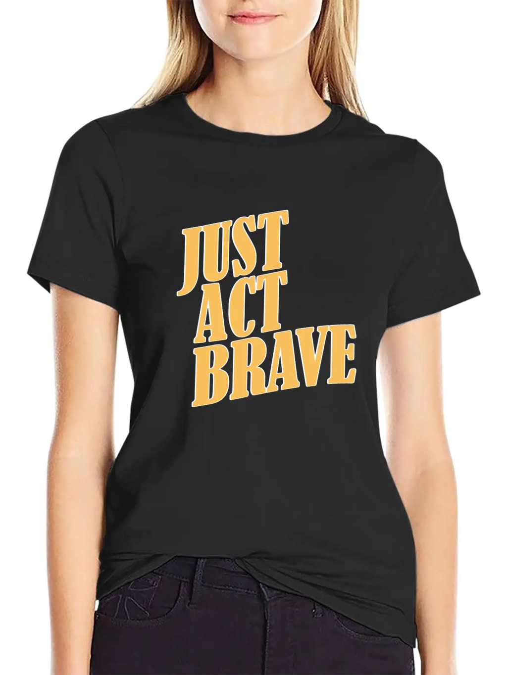 JUST ACT BRAVE Breathable Soft Cotton T-Shirt – Timeless Casual Look