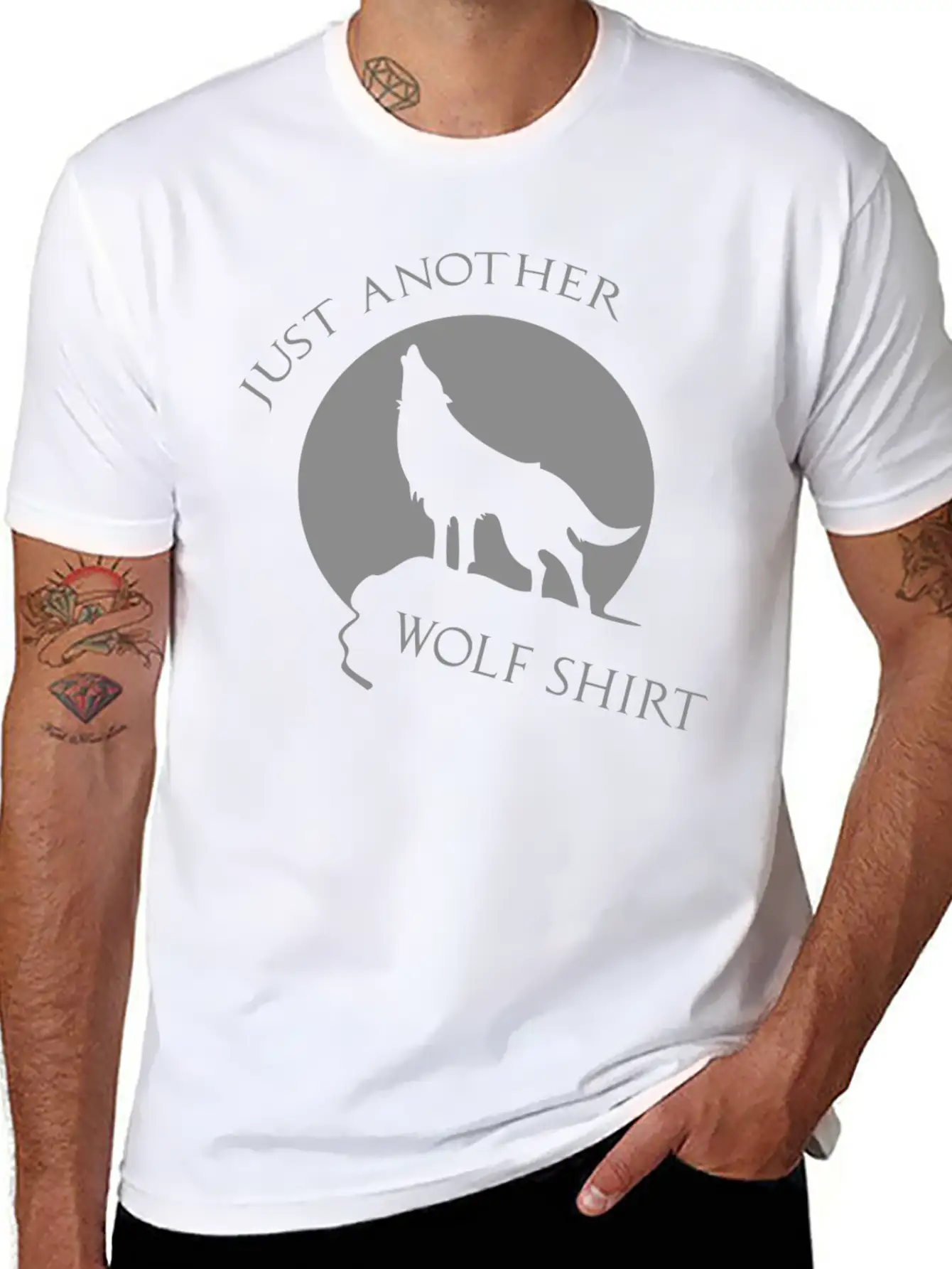 Just Another Wolf Shirt Casual Graphic T-Shirt – Simple And Comfortable Daily Wear