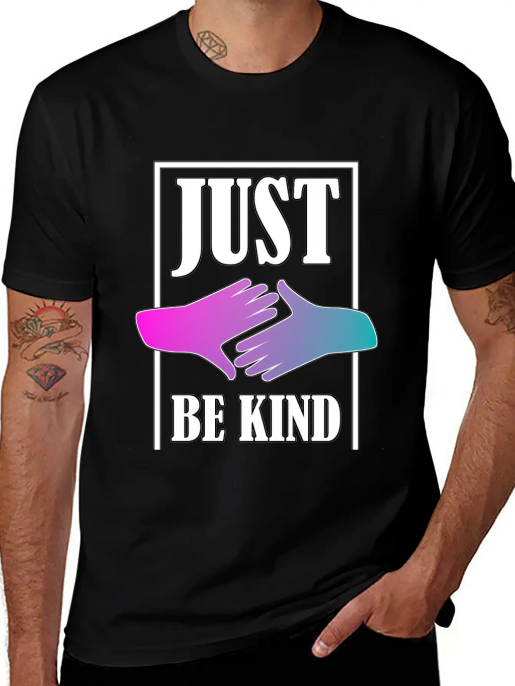 Just Be Kind Unisex Short Sleeve Soft Cotton T-Shirt – Casual Everyday Wear