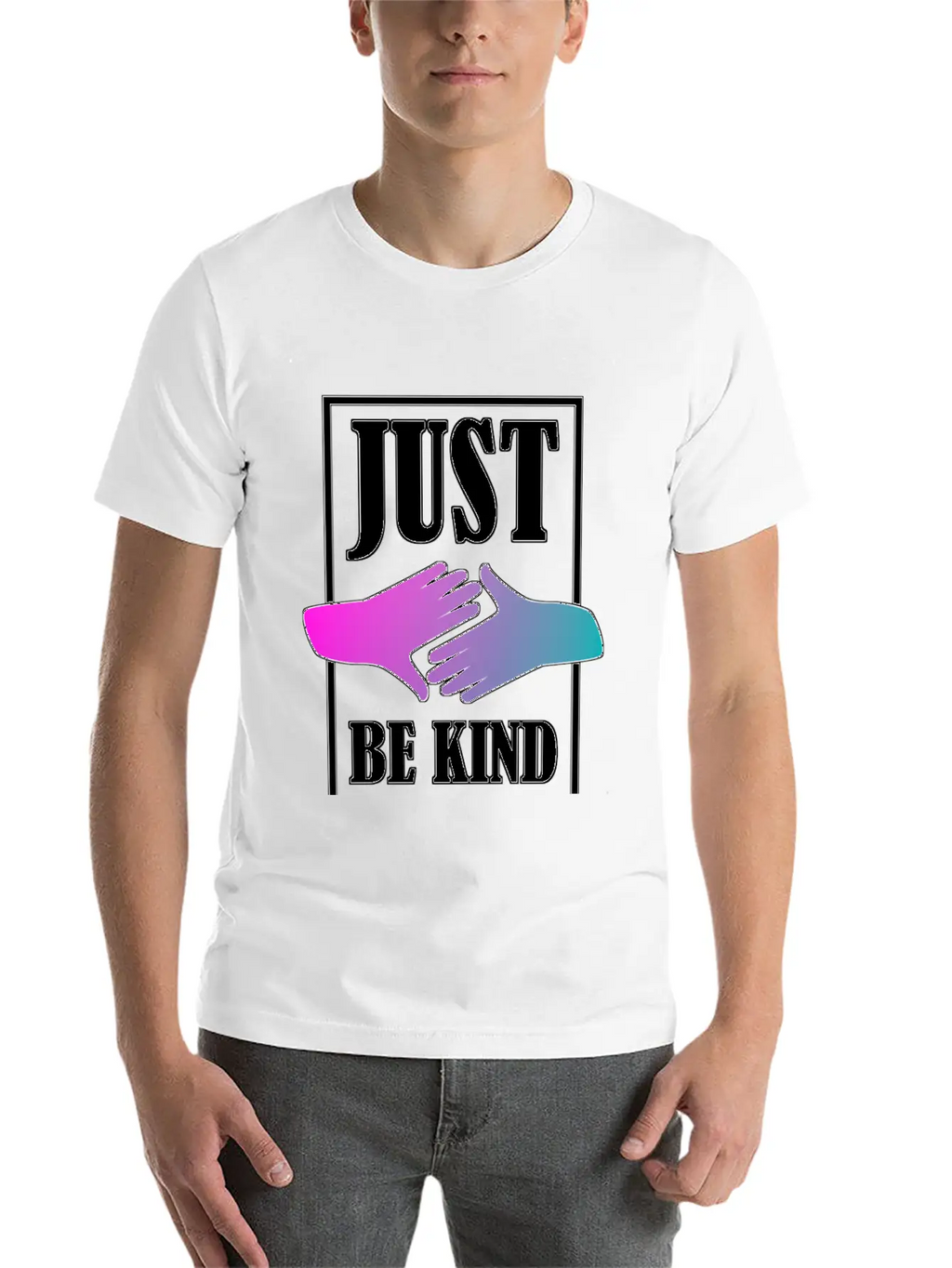 Just Be Kind Unisex Short Sleeve Soft Cotton T-Shirt – Casual Everyday Wear