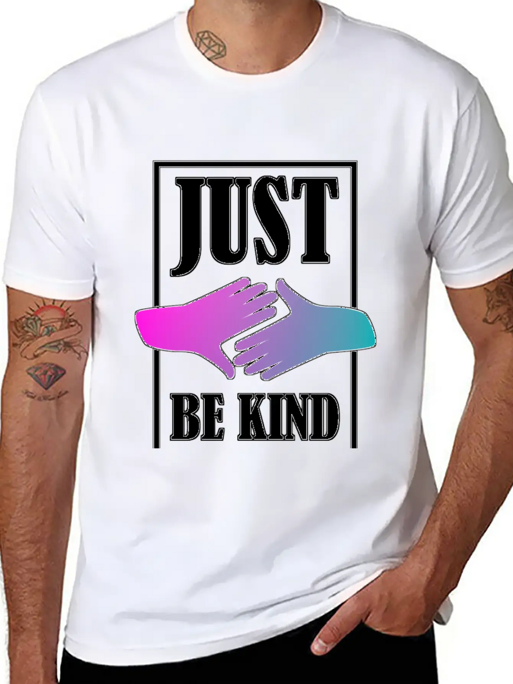 Just Be Kind Unisex Short Sleeve Soft Cotton T-Shirt – Casual Everyday Wear