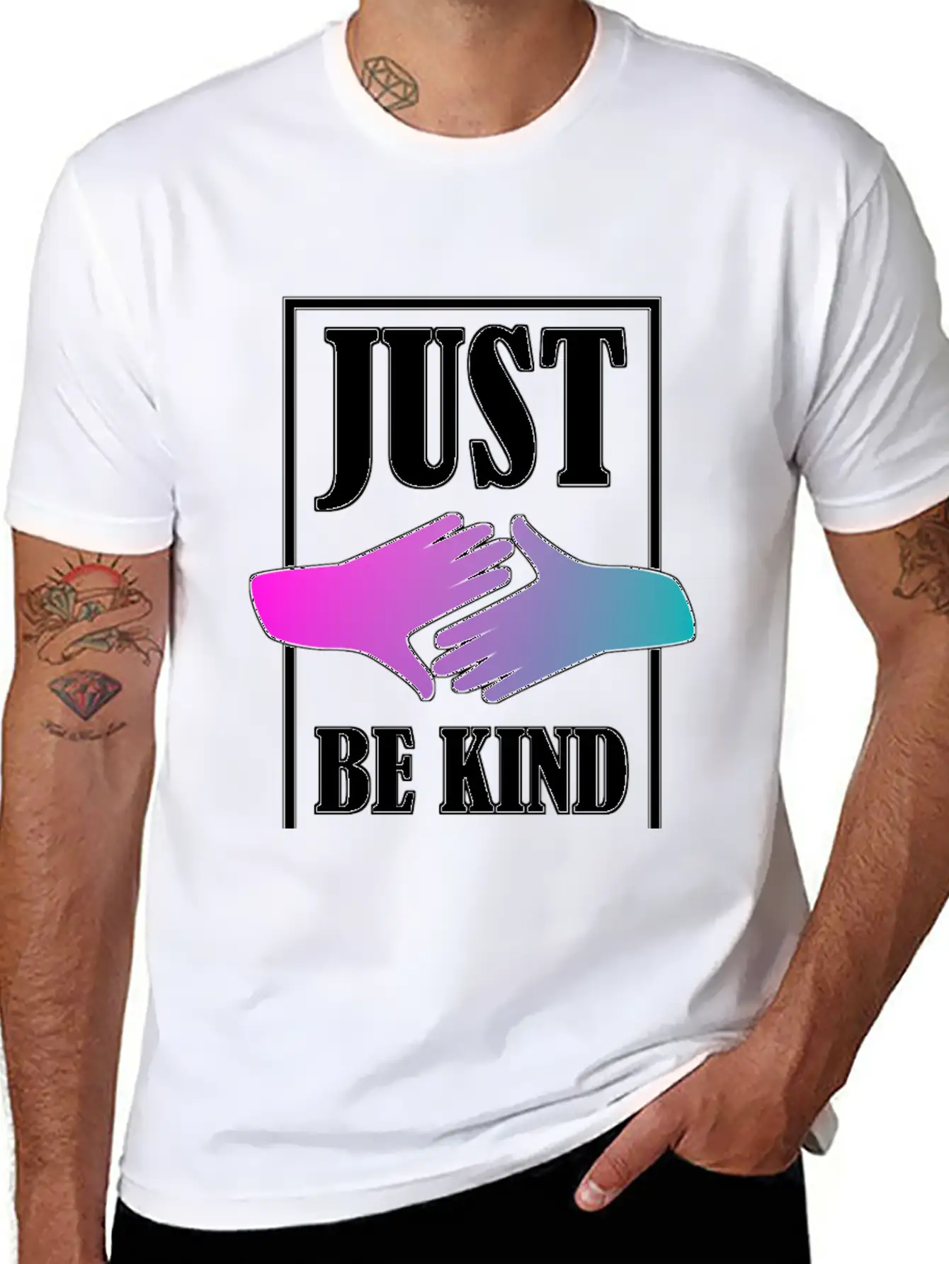 Just Be Kind Unisex Short Sleeve Soft Cotton T-Shirt – Casual Everyday Wear