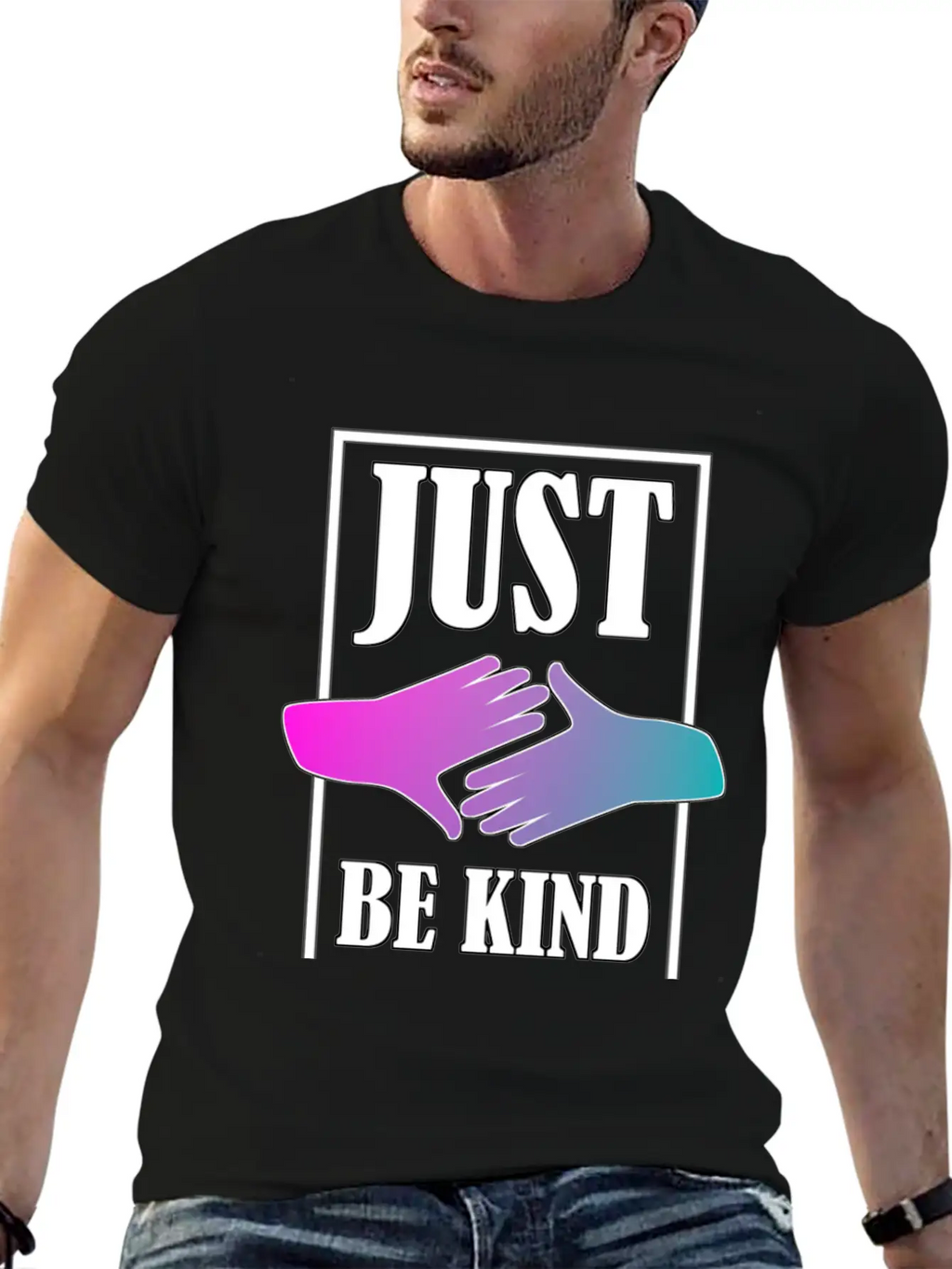 Just Be Kind Unisex Short Sleeve Soft Cotton T-Shirt – Casual Everyday Wear