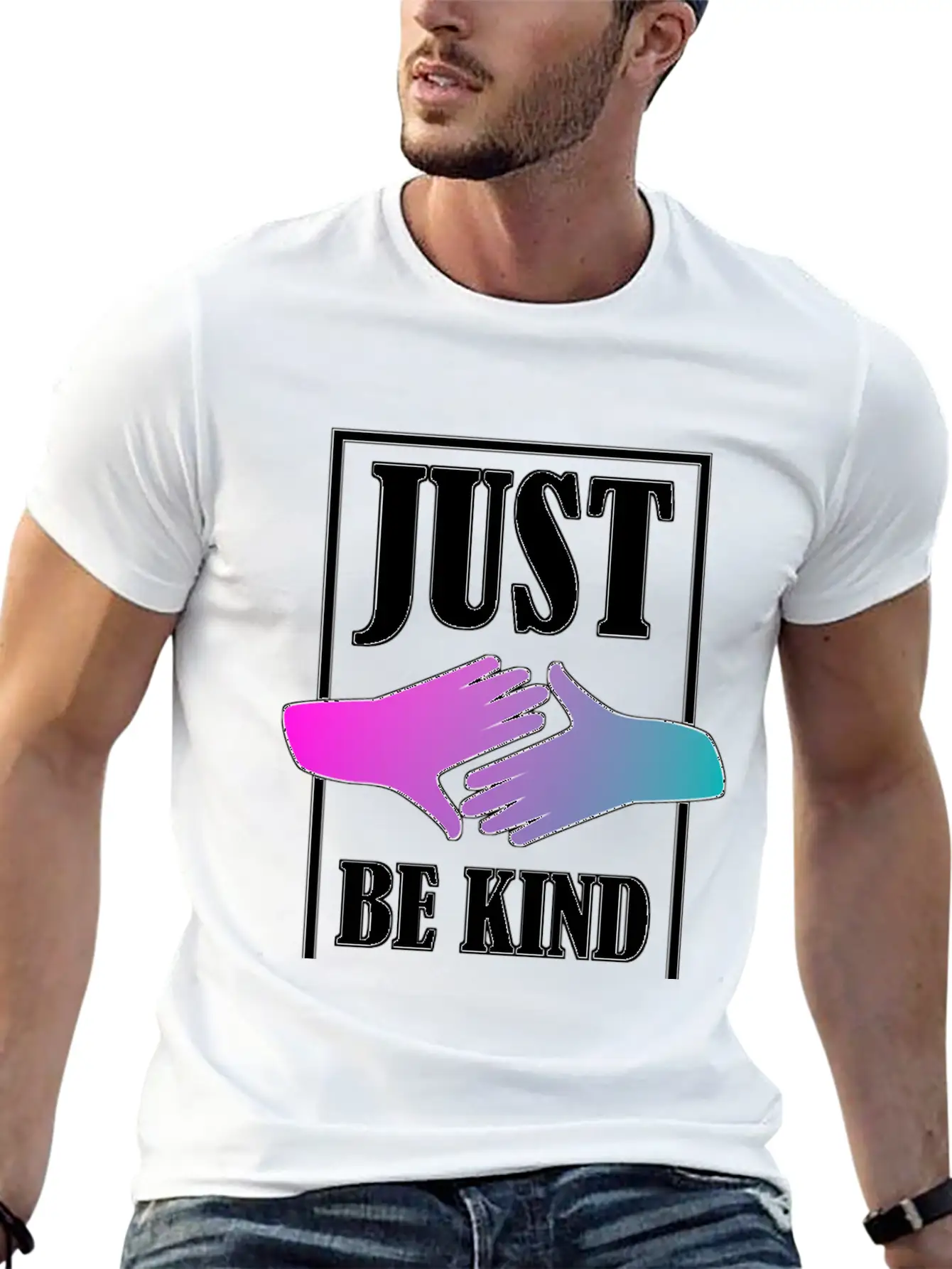 Just Be Kind Unisex Short Sleeve Soft Cotton T-Shirt – Casual Everyday Wear