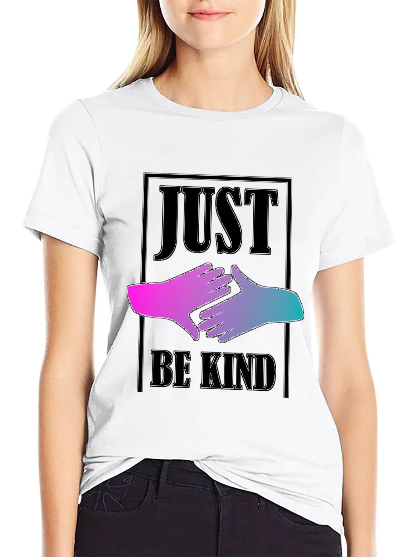 Just Be Kind Unisex Short Sleeve Soft Cotton T-Shirt – Casual Everyday Wear