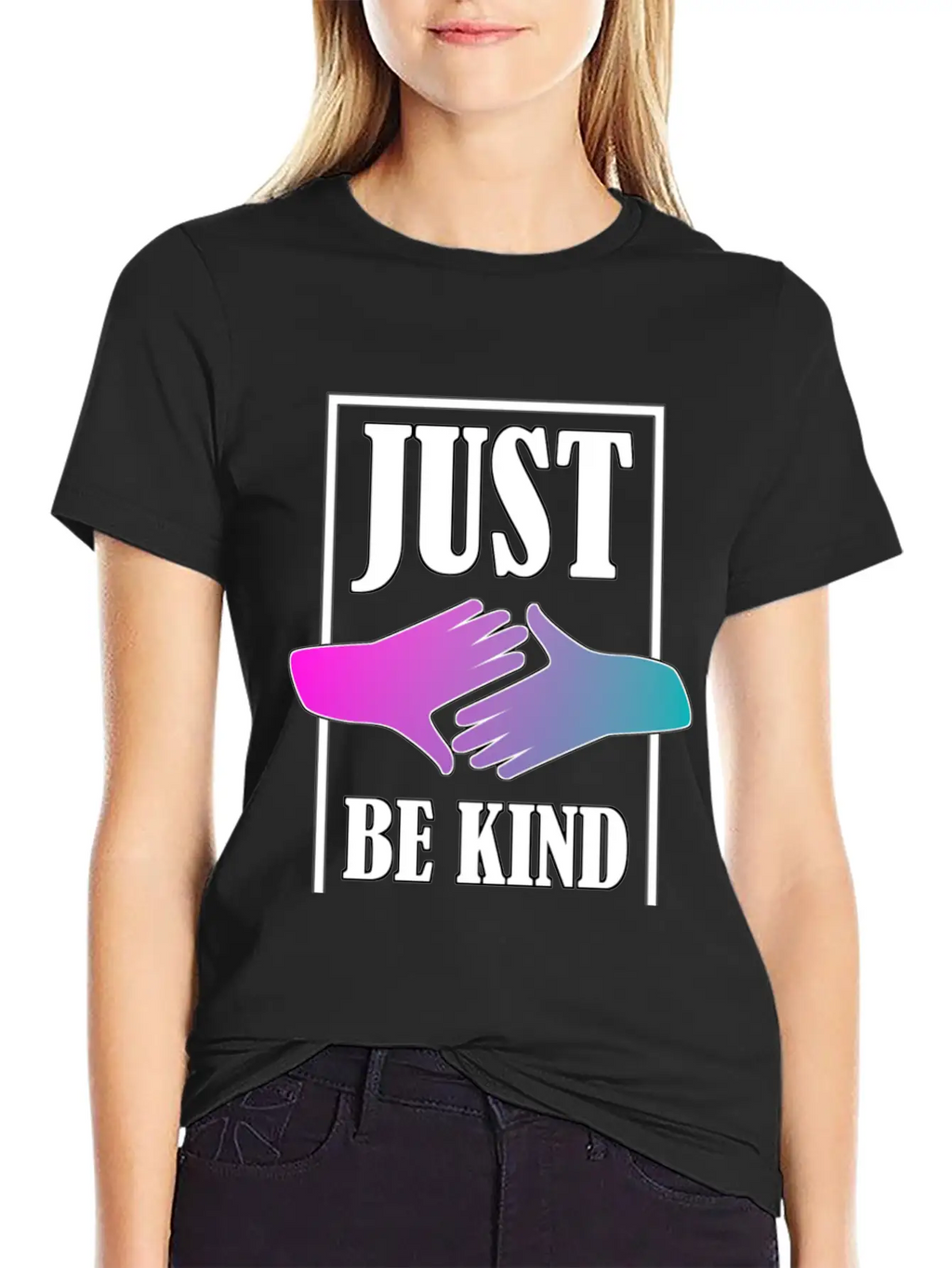 Just Be Kind Unisex Short Sleeve Soft Cotton T-Shirt – Casual Everyday Wear