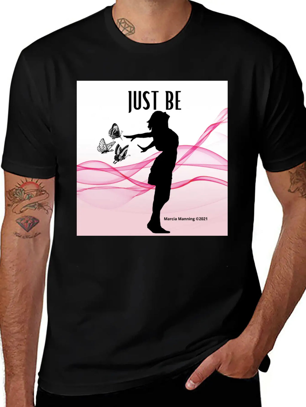 JUST BE Unisex Short Sleeve Soft Cotton T-Shirt – Casual Everyday Wear