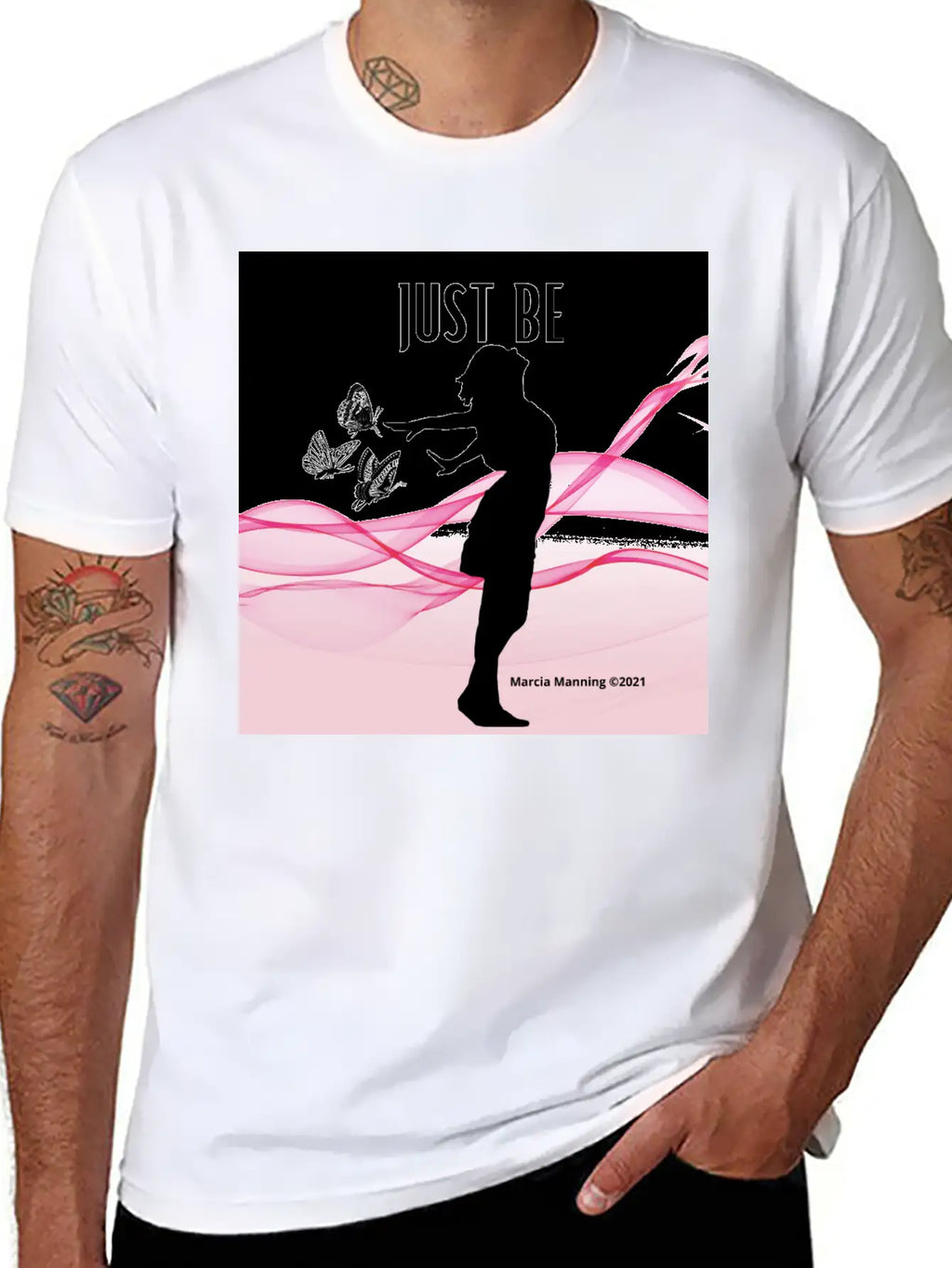 JUST BE Unisex Short Sleeve Soft Cotton T-Shirt – Casual Everyday Wear