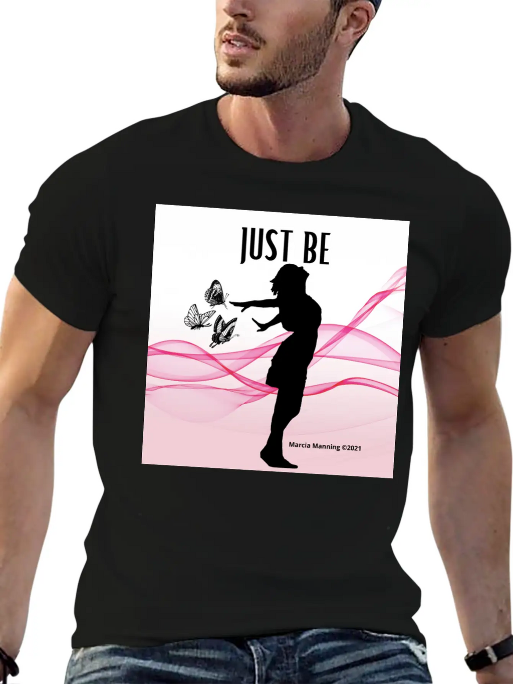 JUST BE Unisex Short Sleeve Soft Cotton T-Shirt – Casual Everyday Wear