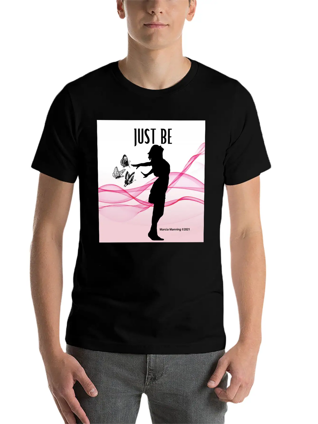 JUST BE Unisex Short Sleeve Soft Cotton T-Shirt – Casual Everyday Wear