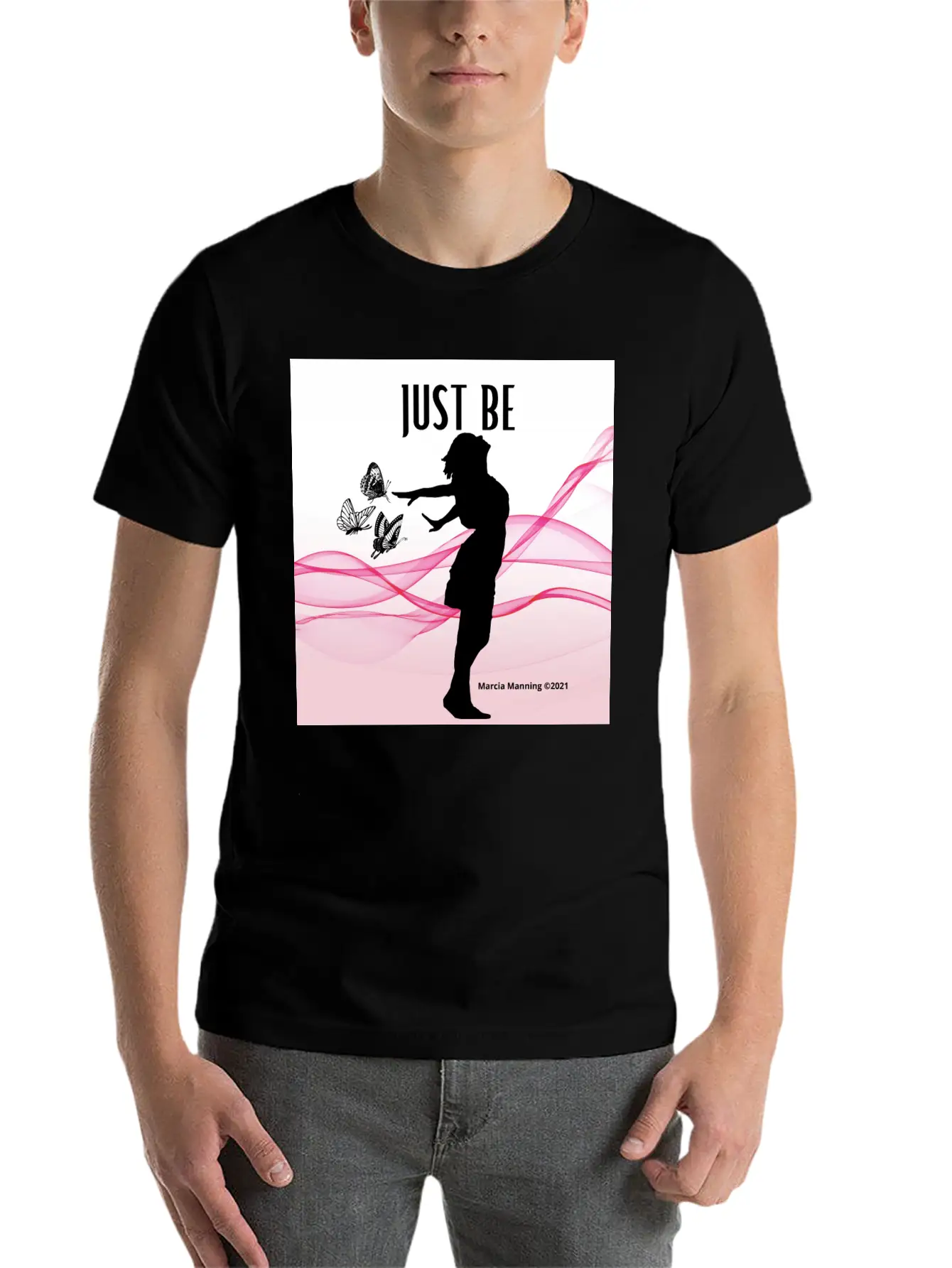 JUST BE Unisex Short Sleeve Soft Cotton T-Shirt – Casual Everyday Wear