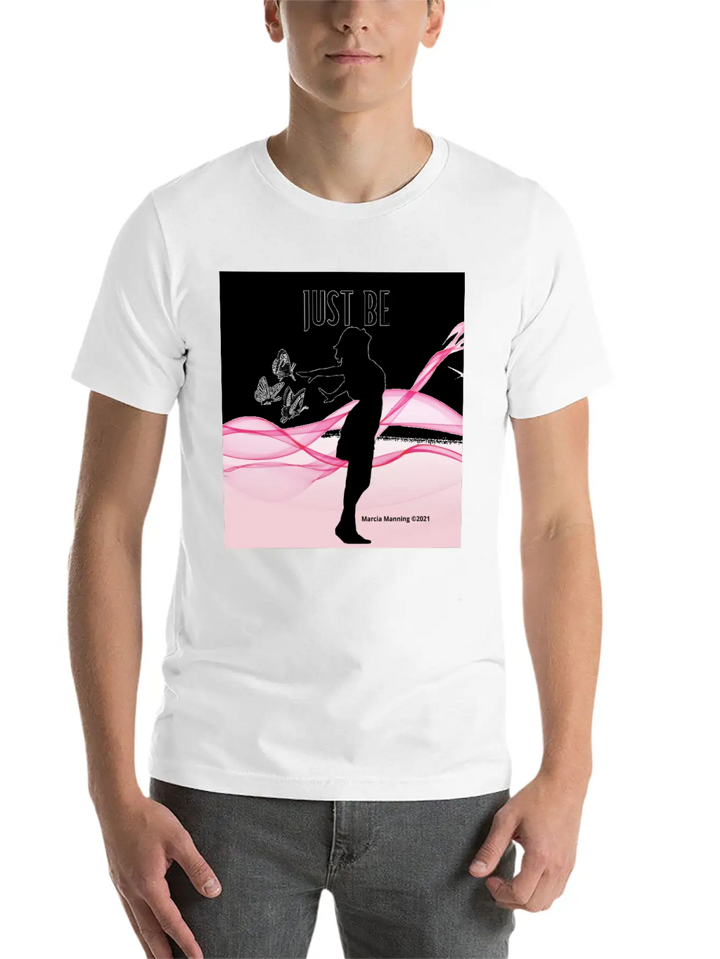 JUST BE Unisex Short Sleeve Soft Cotton T-Shirt – Casual Everyday Wear