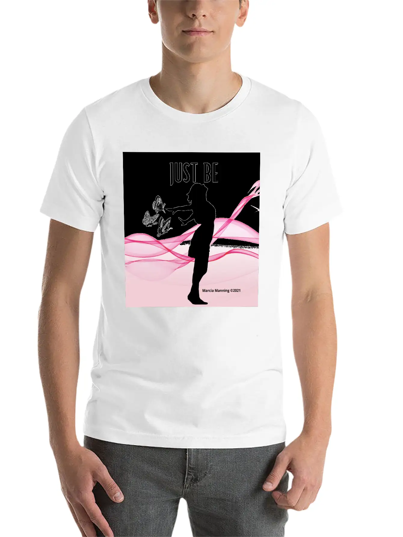JUST BE Unisex Short Sleeve Soft Cotton T-Shirt – Casual Everyday Wear