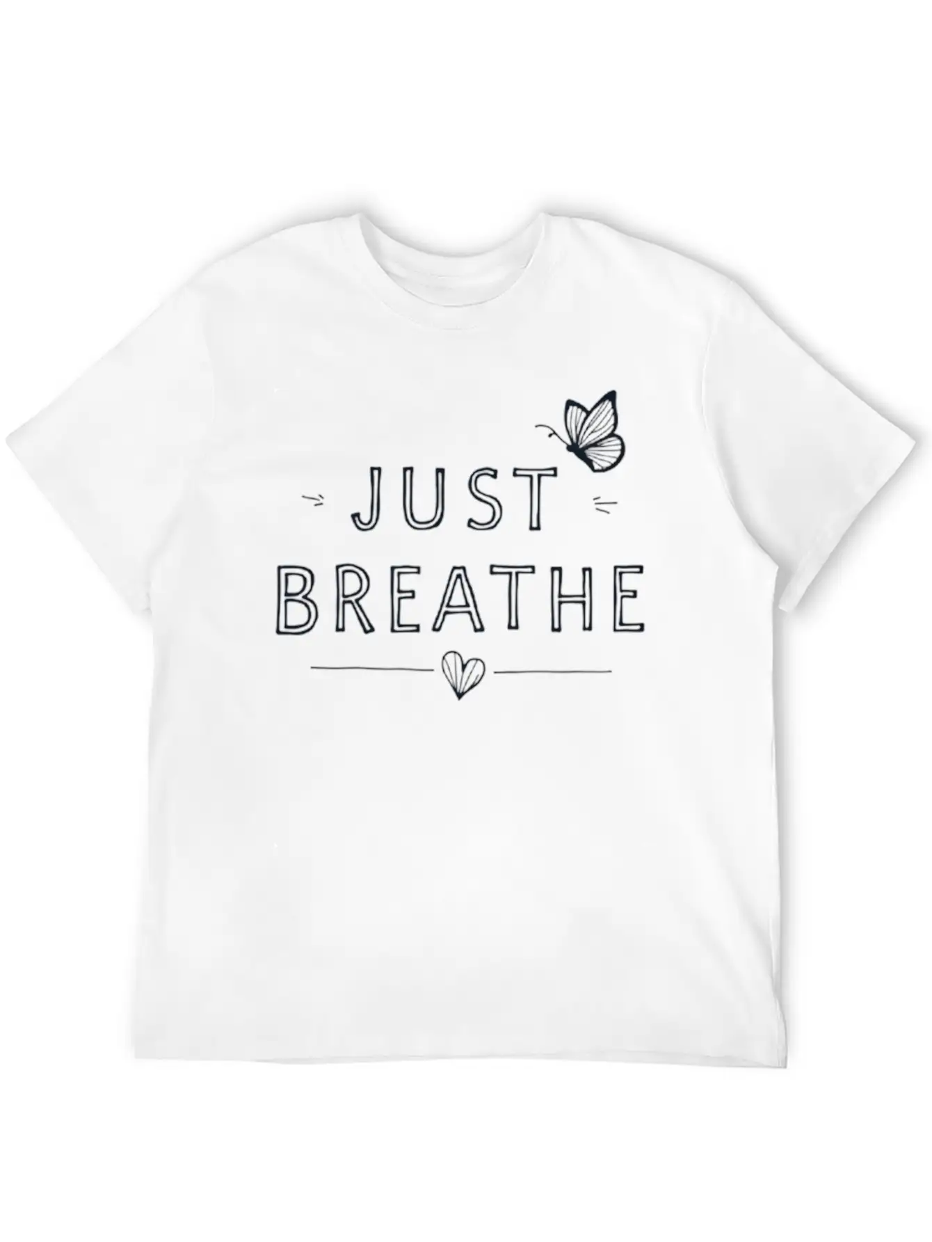 Just Breathe: Find Your Calm Unisex Casual T-Shirt – Clean Design For Daily Comfort