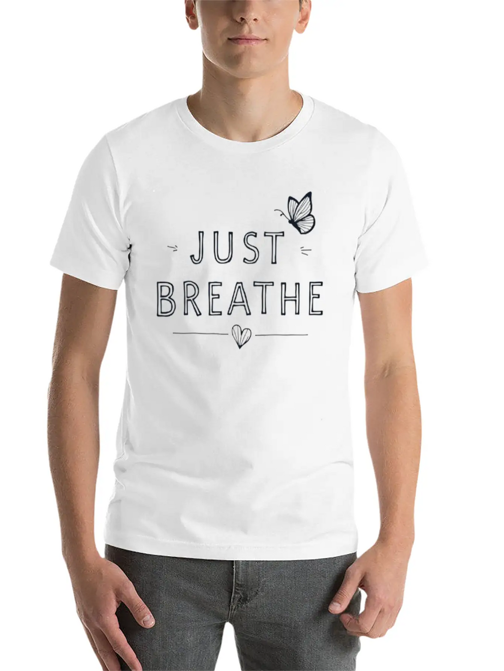 Just Breathe: Find Your Calm Unisex Casual T-Shirt – Clean Design For Daily Comfort