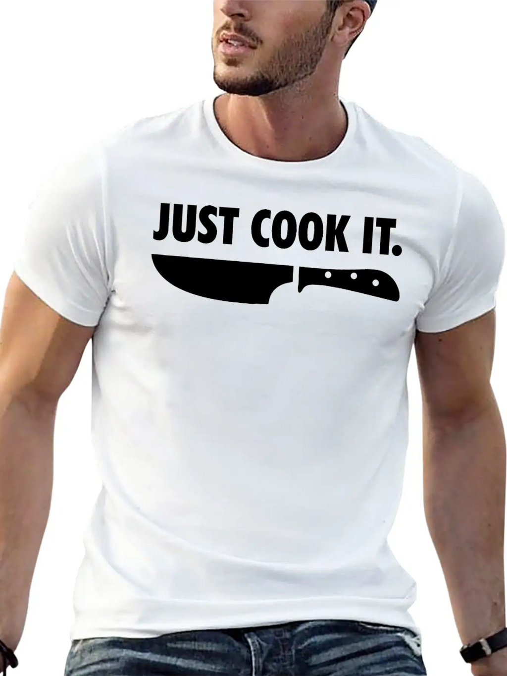 Just Cook It Funny Cook Chef Gift Unisex Short Sleeve Soft Cotton T-Shirt – Casual Everyday Wear