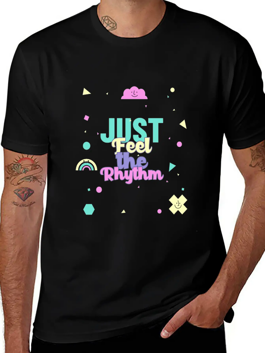 Just Feel The Rhythm Essential Cotton Tee For Daily Outfits – Unisex Style