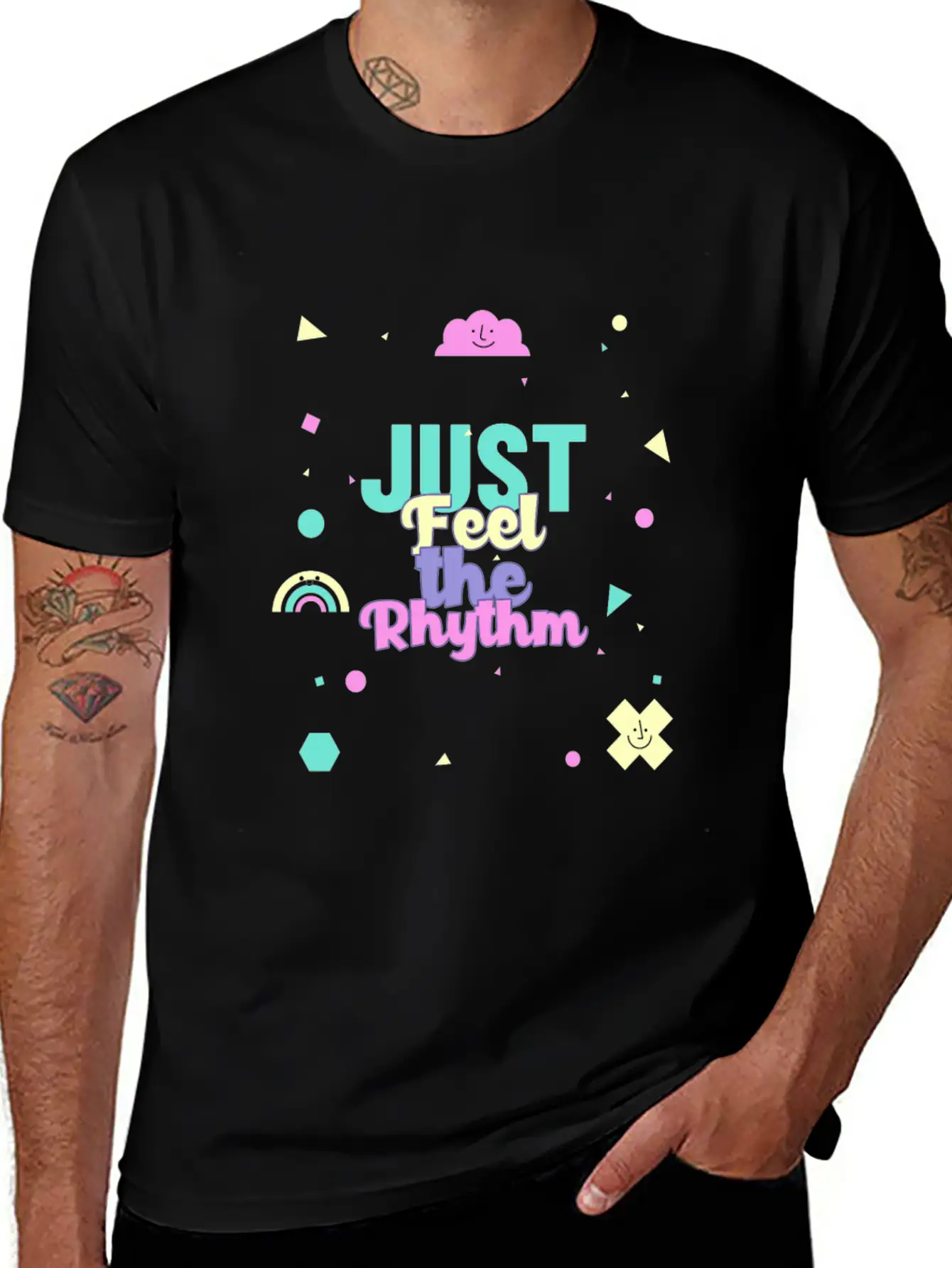 Just Feel The Rhythm Essential Cotton Tee For Daily Outfits – Unisex Style