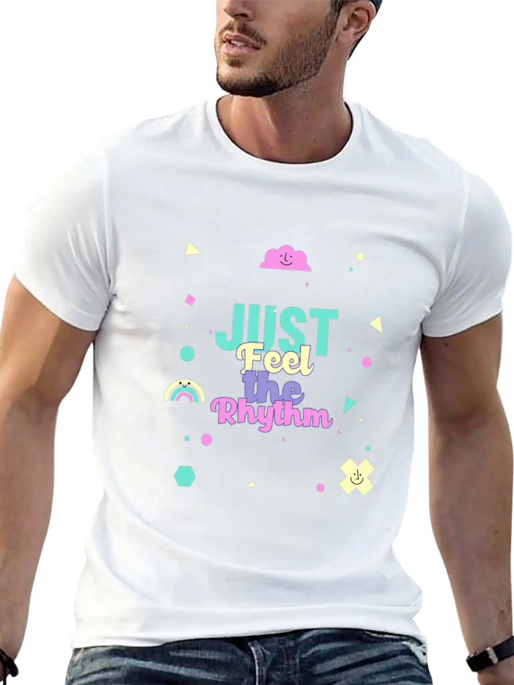 Just Feel The Rhythm Essential Cotton Tee For Daily Outfits – Unisex Style