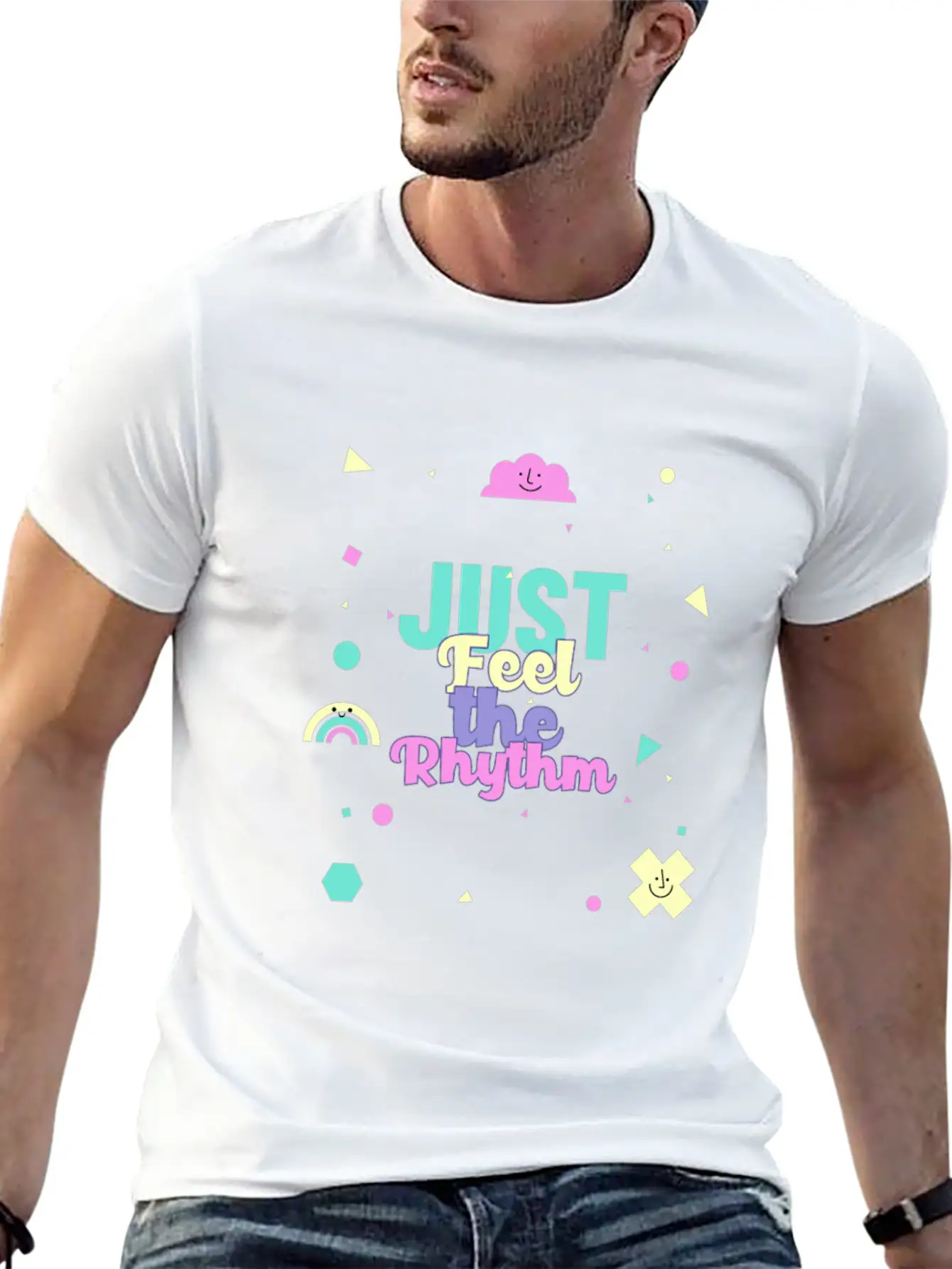 Just Feel The Rhythm Essential Cotton Tee For Daily Outfits – Unisex Style