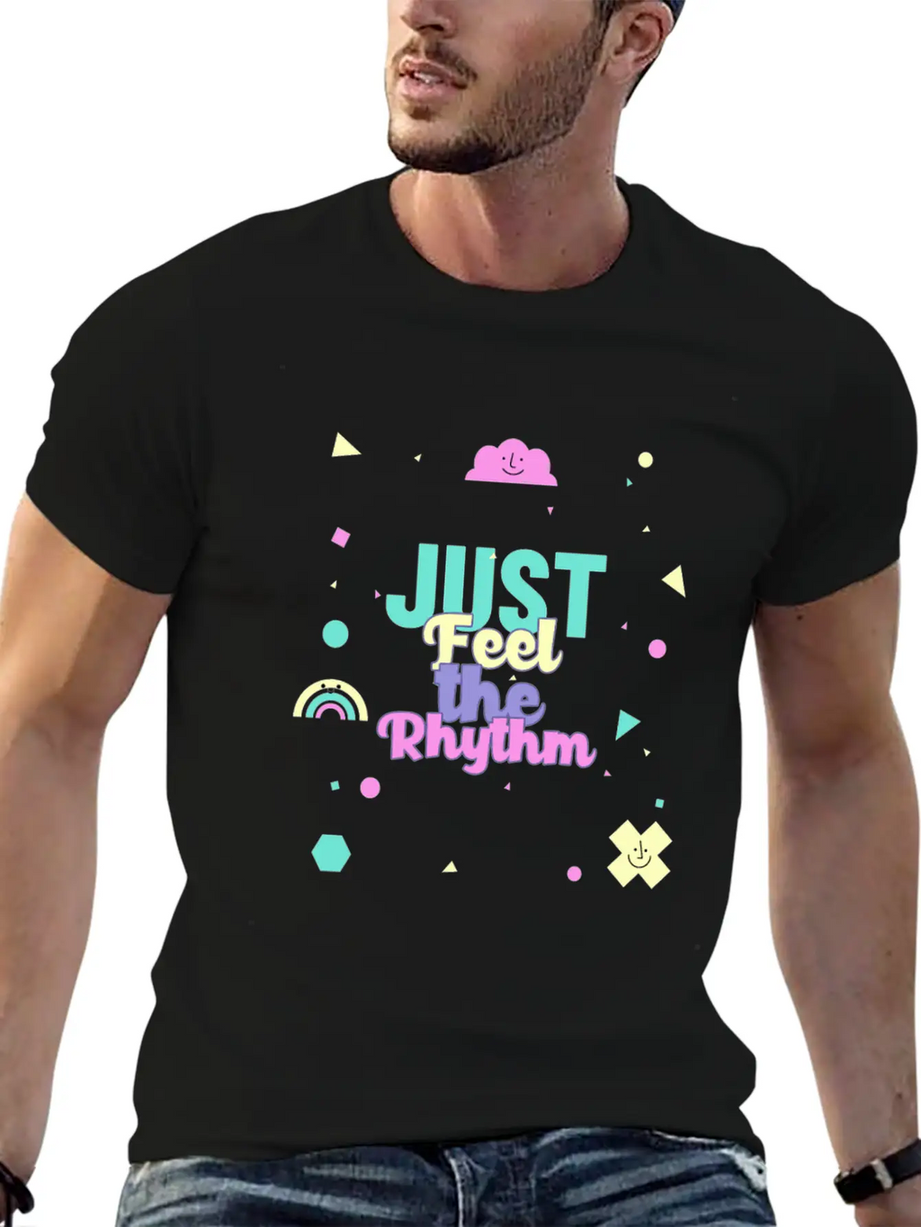 Just Feel The Rhythm Essential Cotton Tee For Daily Outfits – Unisex Style