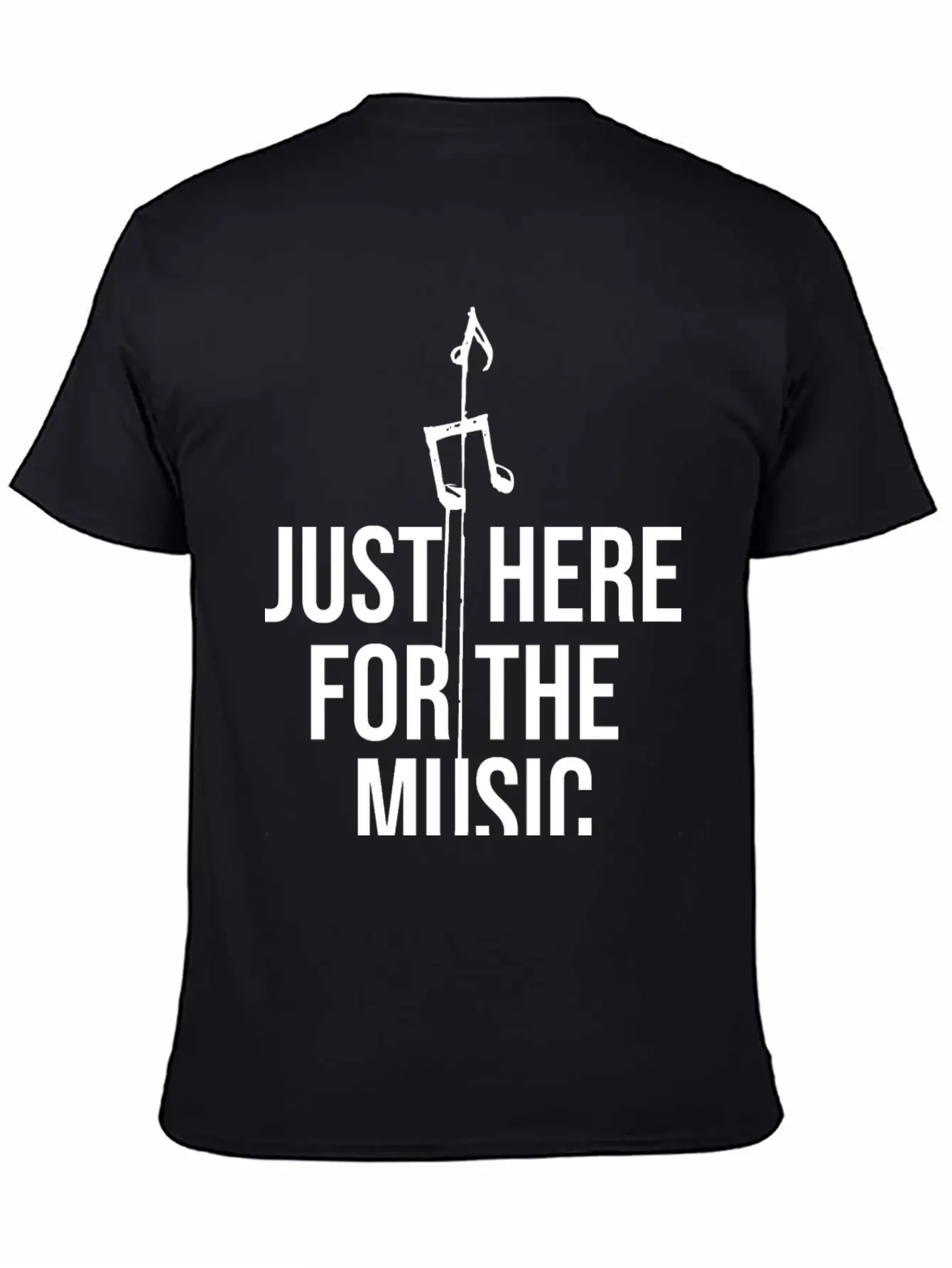 Just Here For The Music Funny Sarcastic Musician Classic Fit Graphic Tee For Daily Comfort – Unisex Cotton Shirt
