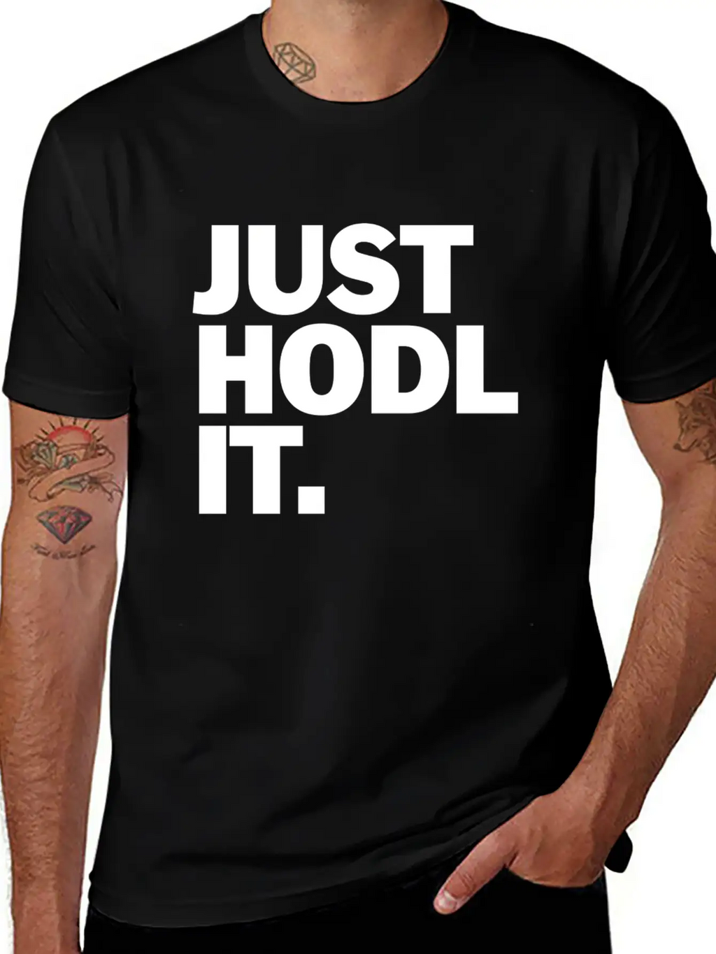 Just HODL It Unisex Short Sleeve Soft Cotton T-Shirt – Casual Everyday Wear