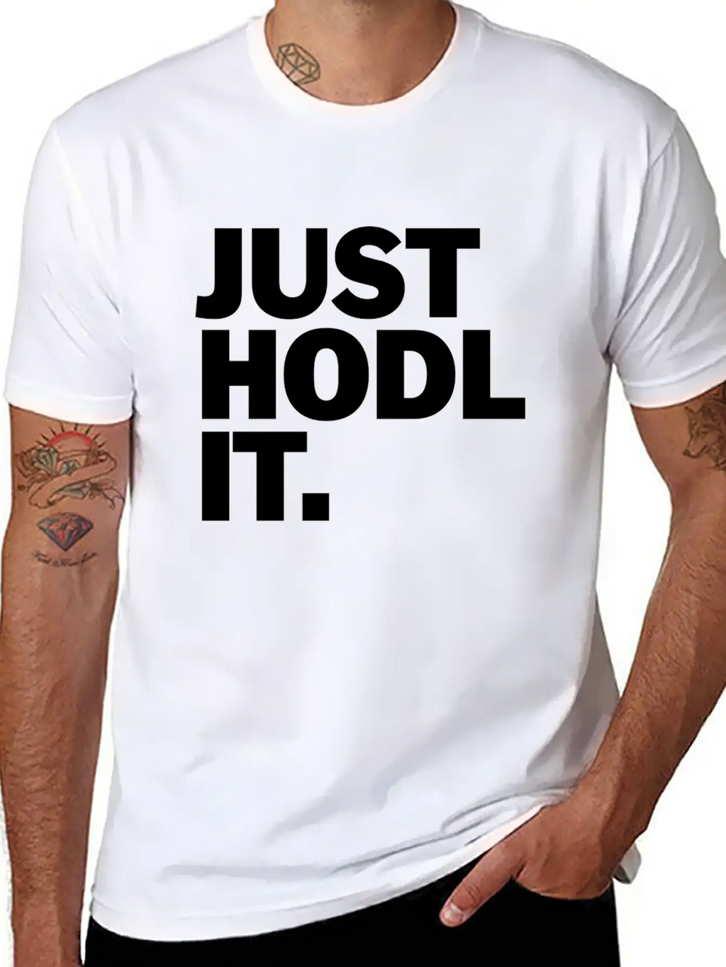 Just HODL It Unisex Short Sleeve Soft Cotton T-Shirt – Casual Everyday Wear