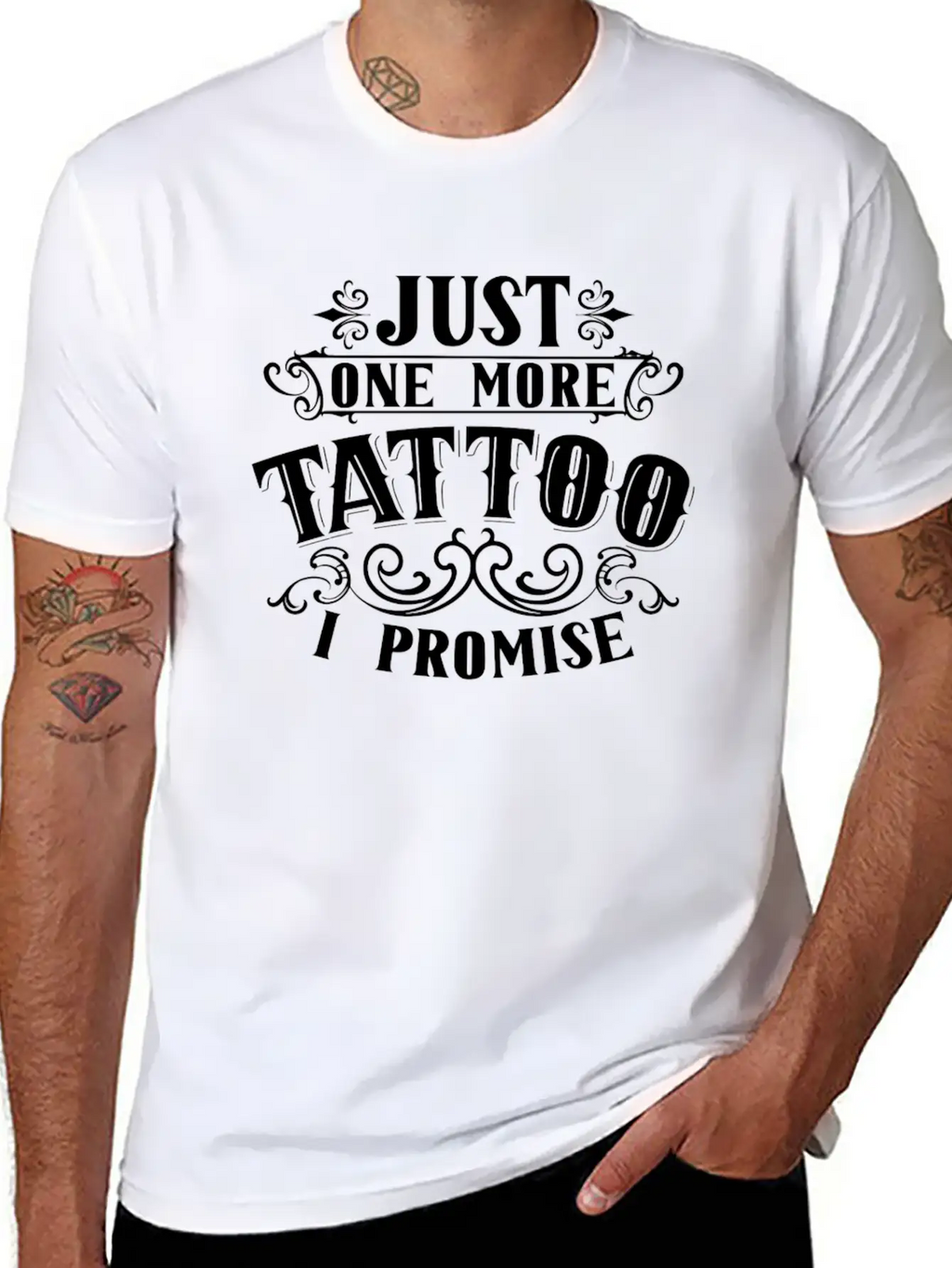 Just One More Tattoo I Promise Art Job Artist Ink Essential Cotton Tee For Daily Outfits – Unisex Style