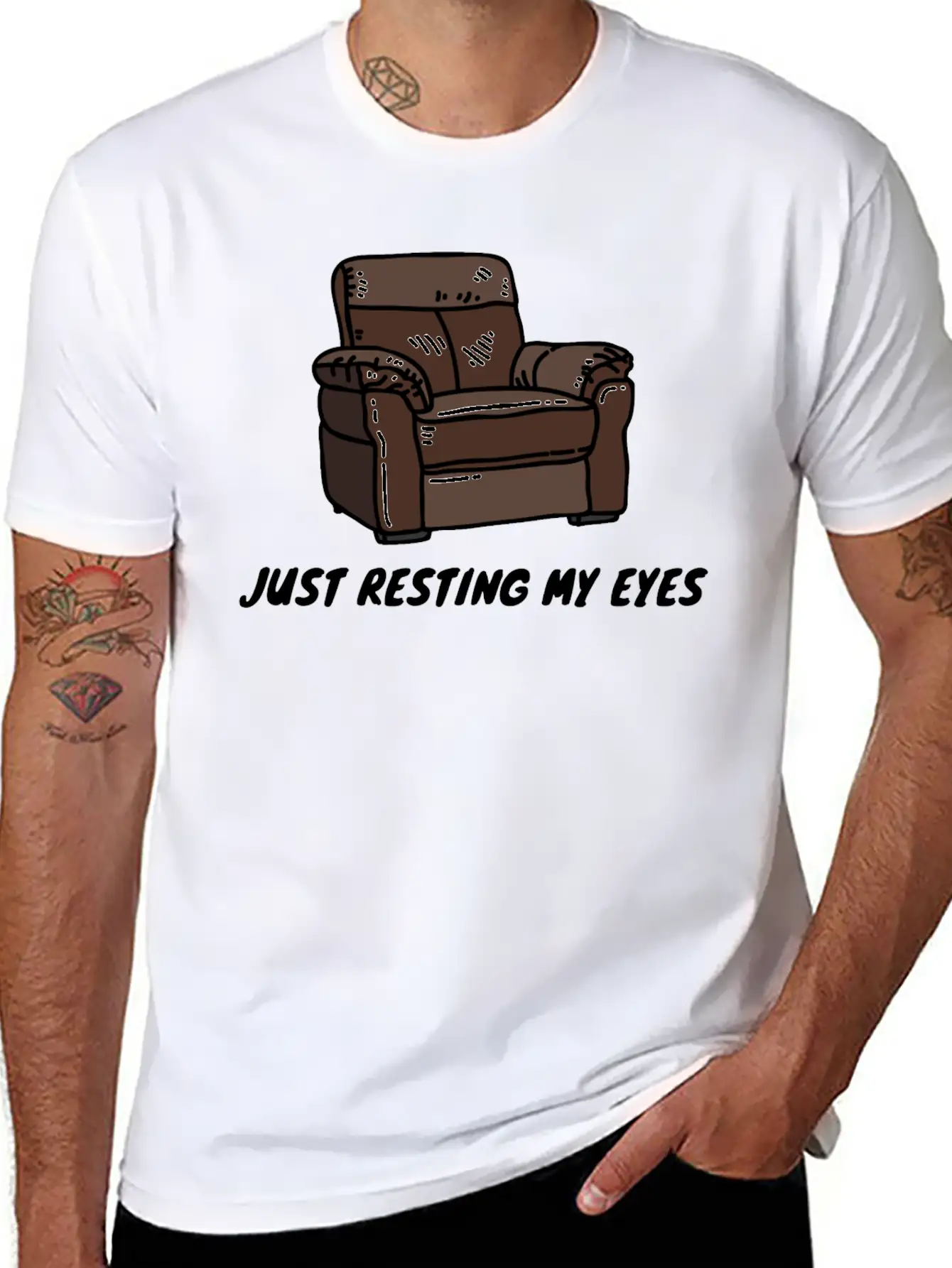 Just Resting My Eyes Casual Graphic T-Shirt – Simple And Comfortable Daily Wear