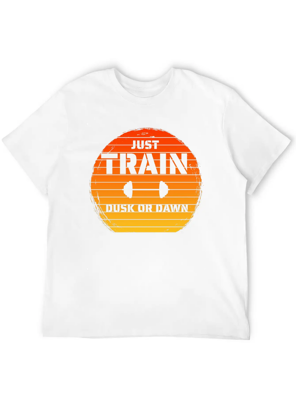 Just Train Dusk Or Dawn Orange Unisex Short Sleeve Soft Cotton T-Shirt – Casual Everyday Wear