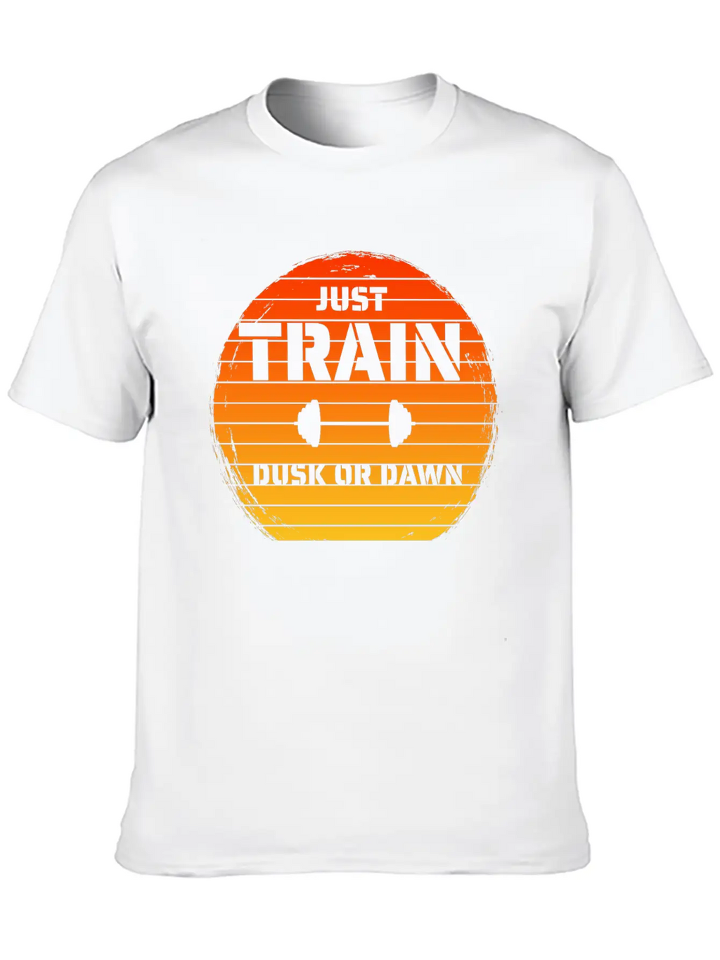 Just Train Dusk Or Dawn Orange Unisex Short Sleeve Soft Cotton T-Shirt – Casual Everyday Wear