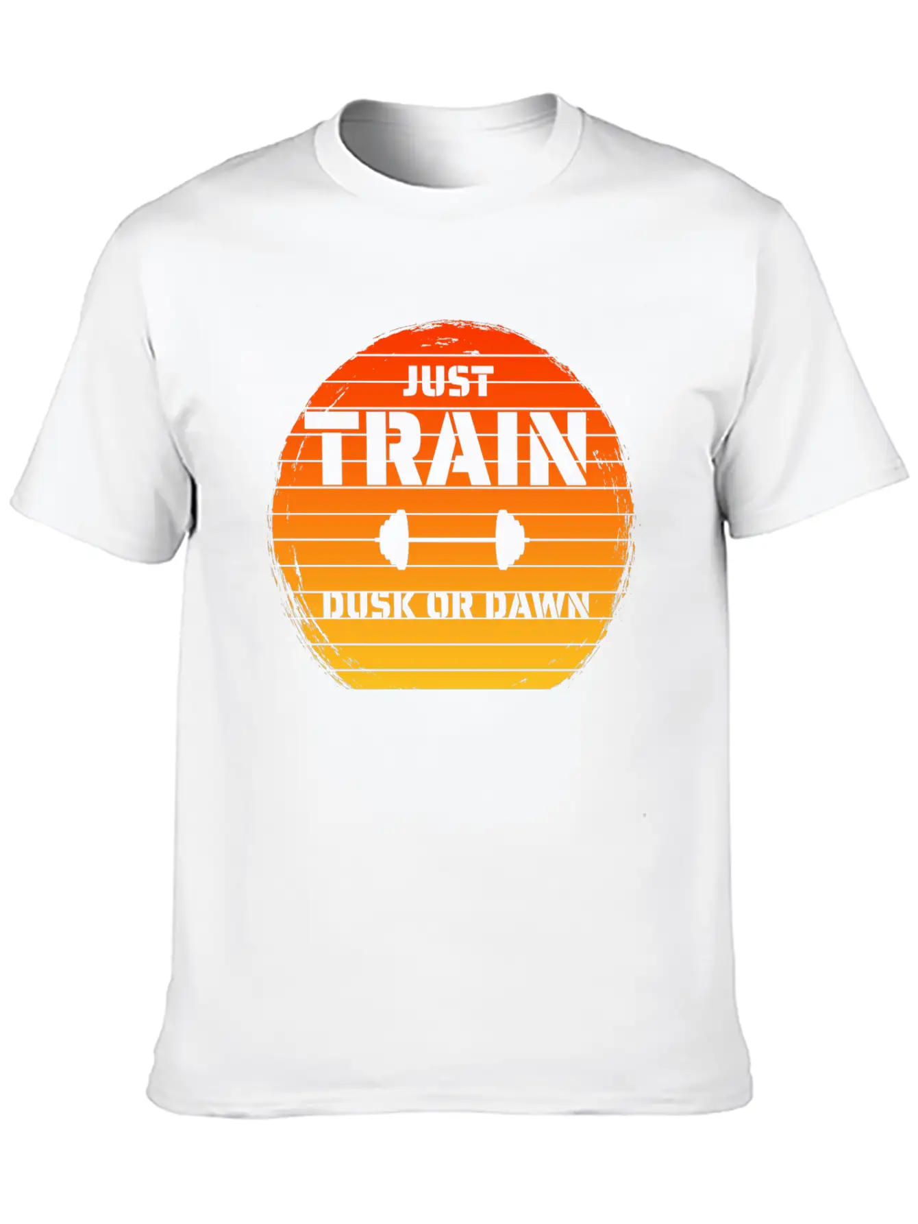 Just Train Dusk Or Dawn Orange Unisex Short Sleeve Soft Cotton T-Shirt – Casual Everyday Wear