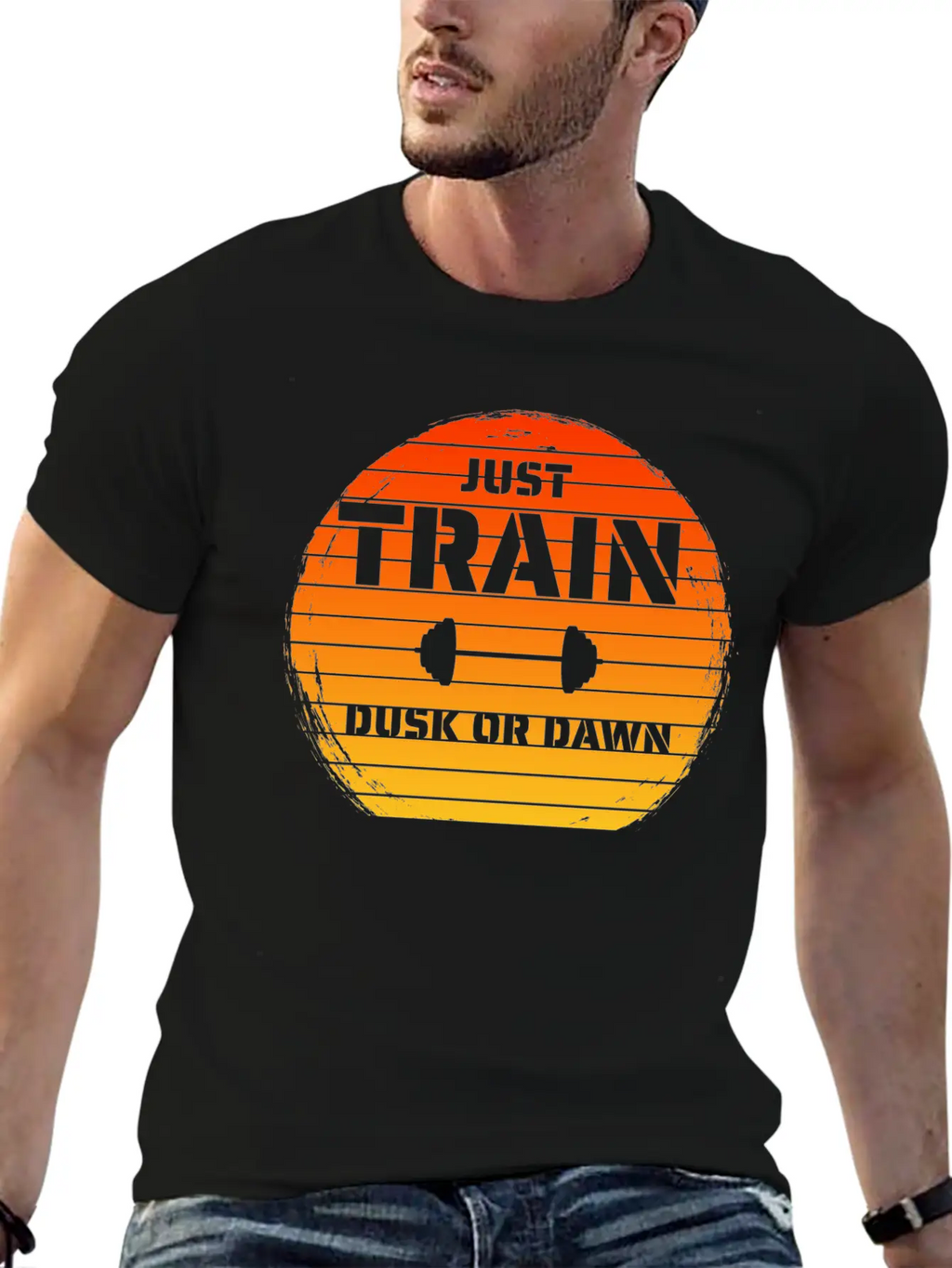 Just Train Dusk Or Dawn Orange Unisex Short Sleeve Soft Cotton T-Shirt – Casual Everyday Wear