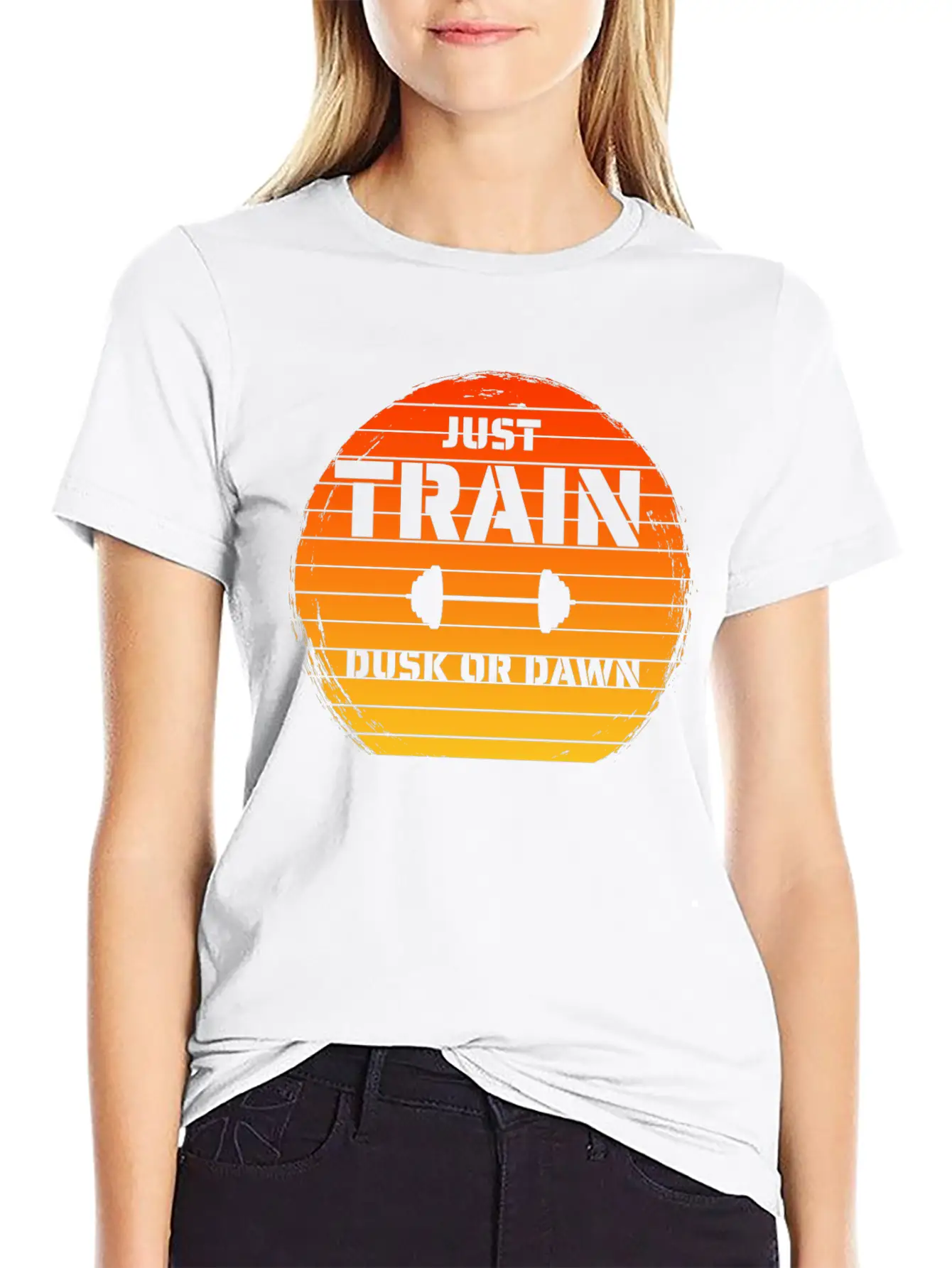 Just Train Dusk Or Dawn Orange Unisex Short Sleeve Soft Cotton T-Shirt – Casual Everyday Wear
