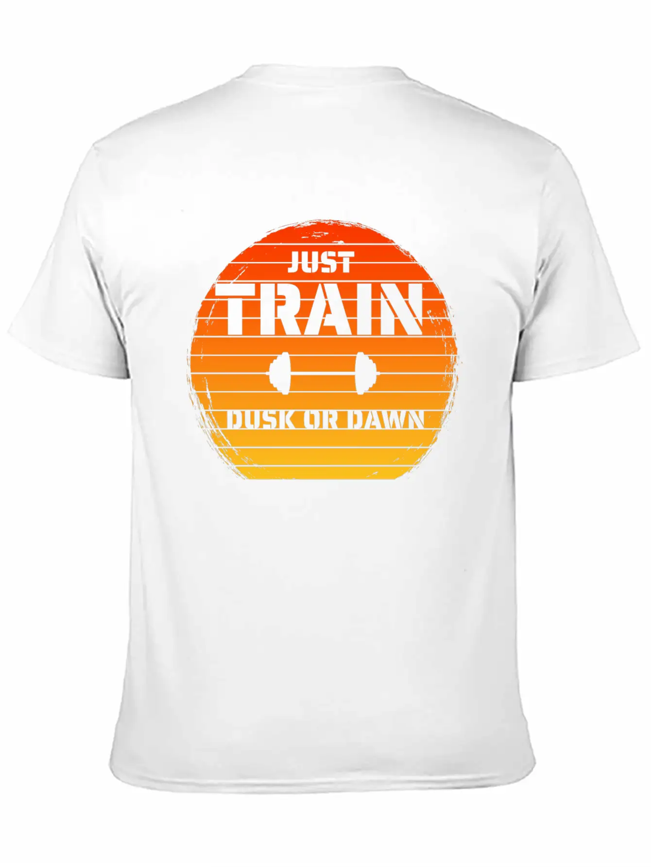 Just Train Dusk Or Dawn Orange Unisex Short Sleeve Soft Cotton T-Shirt – Casual Everyday Wear