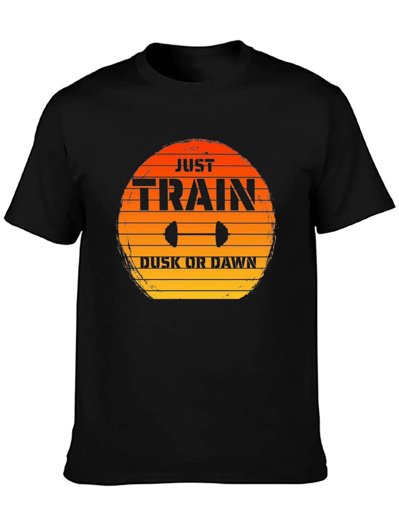 Just Train Dusk Or Dawn Orange Unisex Short Sleeve Soft Cotton T-Shirt – Casual Everyday Wear
