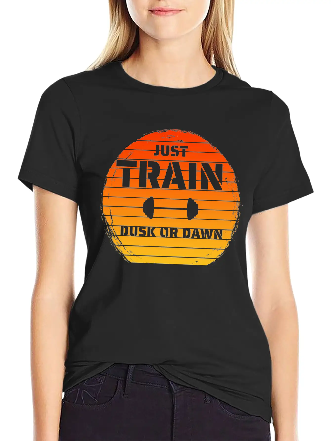 Just Train Dusk Or Dawn Orange Unisex Short Sleeve Soft Cotton T-Shirt – Casual Everyday Wear