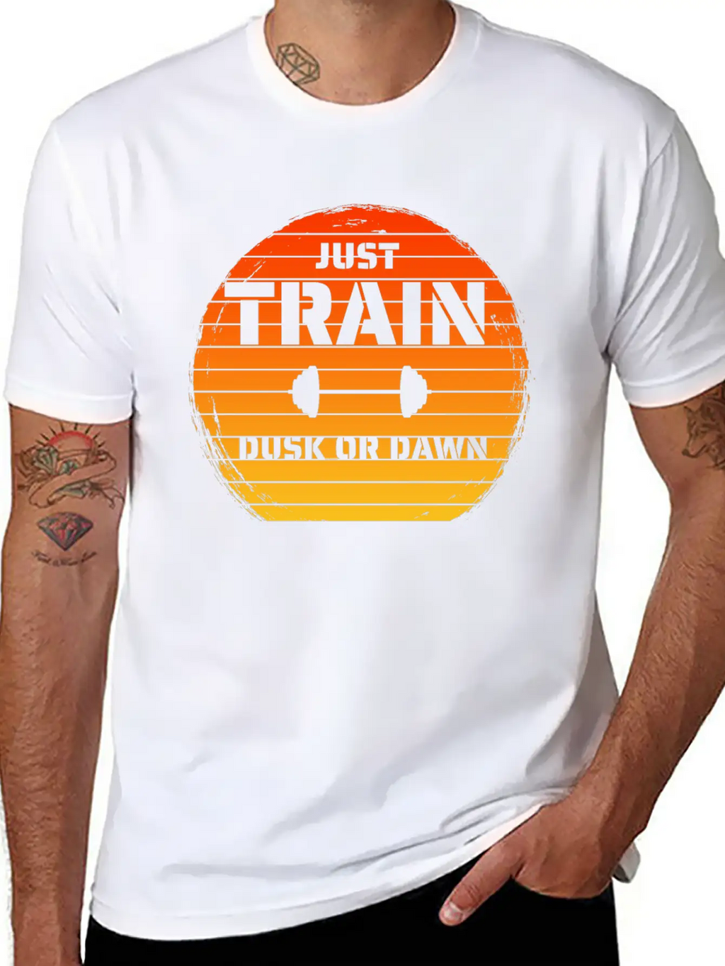 Just Train Dusk Or Dawn Orange Unisex Short Sleeve Soft Cotton T-Shirt – Casual Everyday Wear