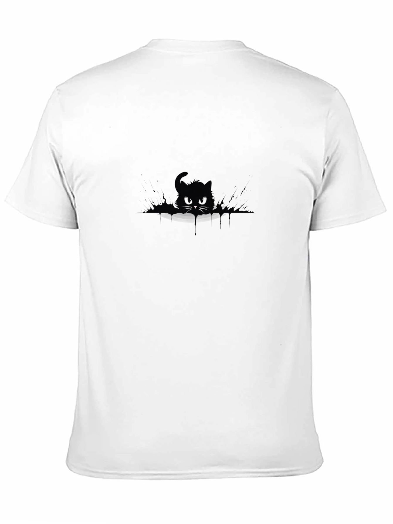 Black Cat Graphic Tee - Mens Casual T-Shirt