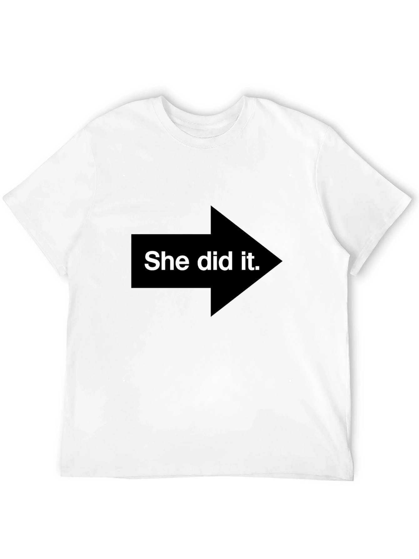 She Did It! Graphic Tee - Point the Finger Fun