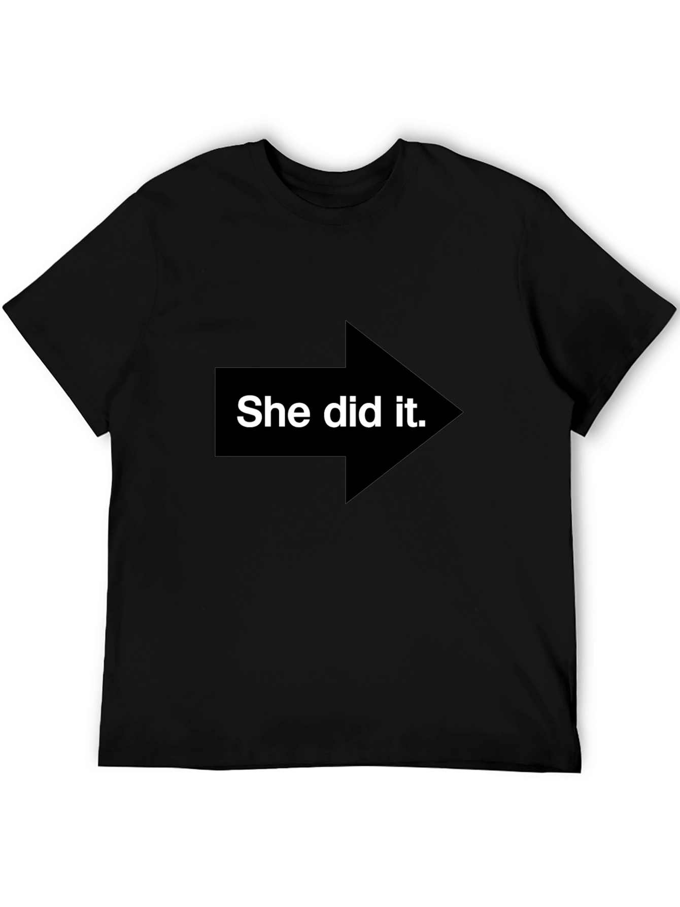 She Did It! Graphic Tee - Point the Finger Fun