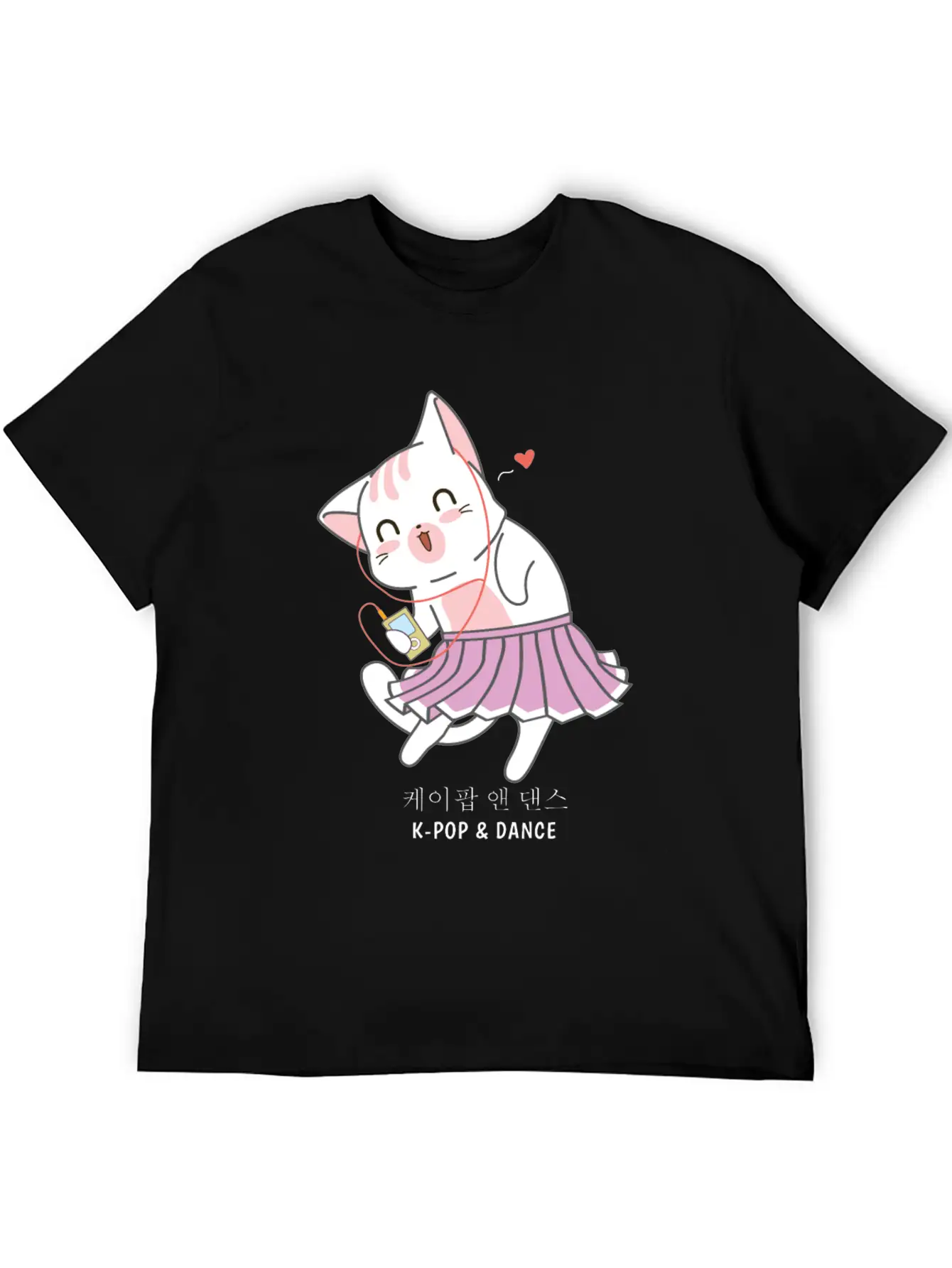 K-Pop And Dance Cat Saranghae Korea Pop Breathable Soft Cotton T-Shirt – Timeless Casual Look