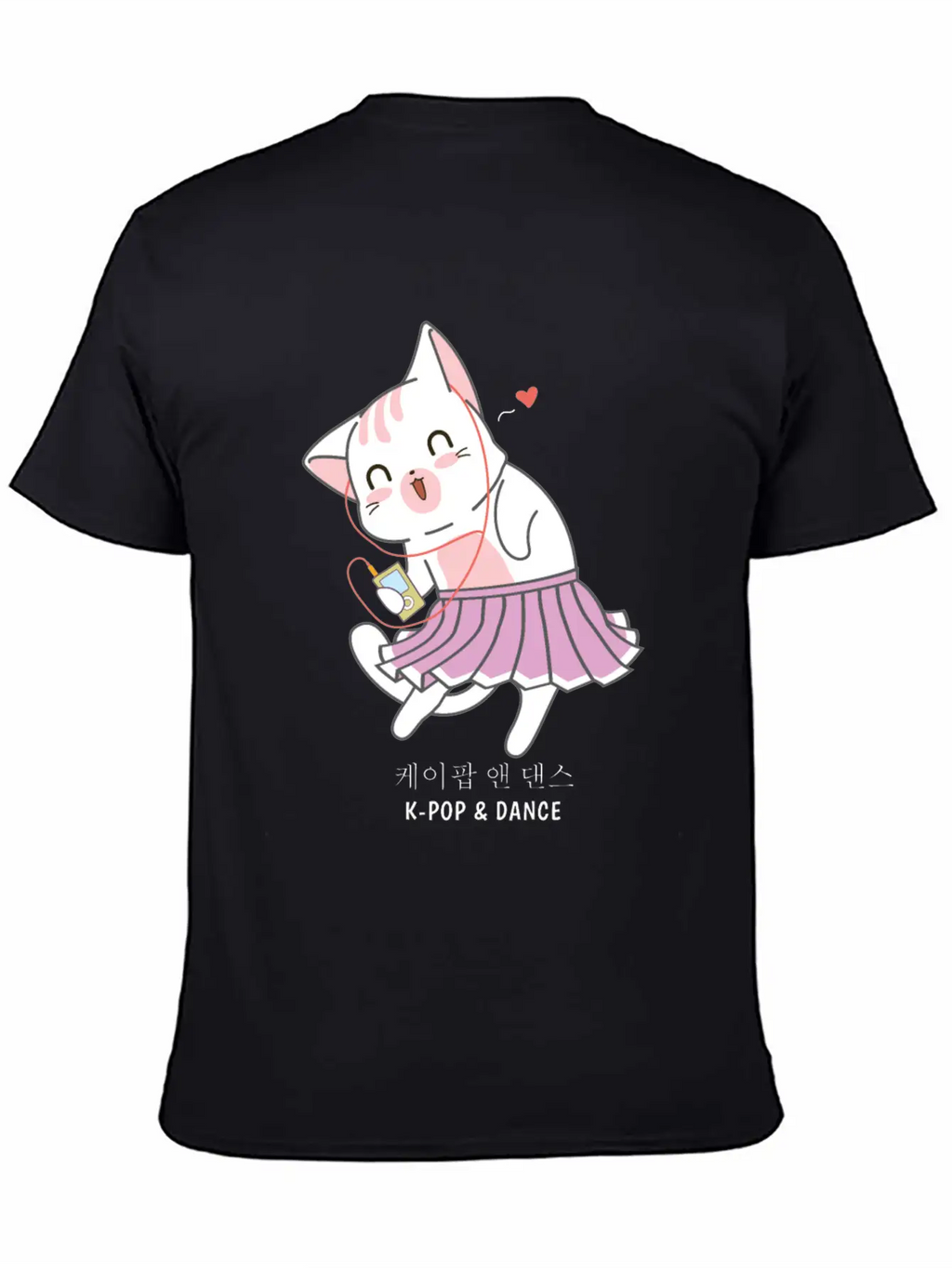K-Pop And Dance Cat Saranghae Korea Pop Breathable Soft Cotton T-Shirt – Timeless Casual Look