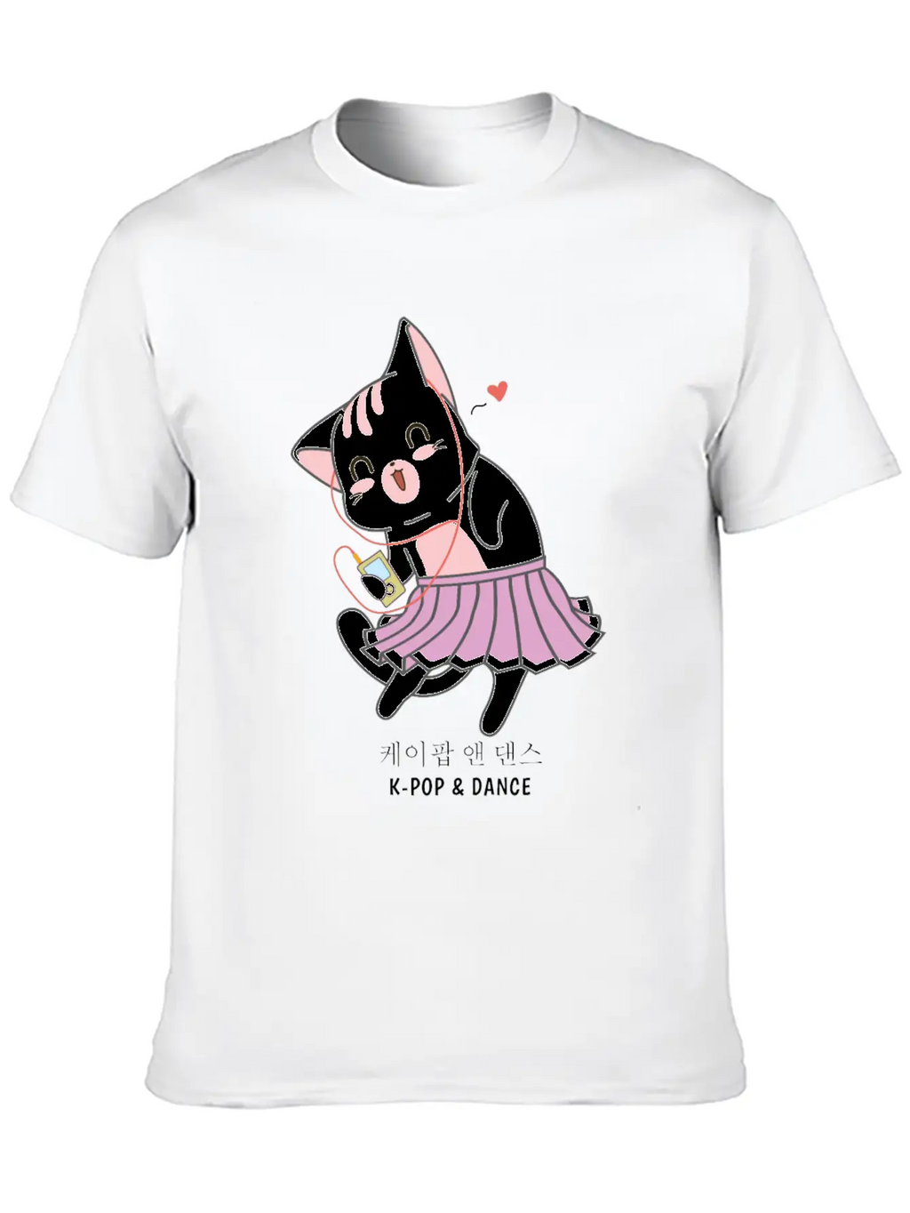 K-Pop And Dance Cat Saranghae Korea Pop Breathable Soft Cotton T-Shirt – Timeless Casual Look